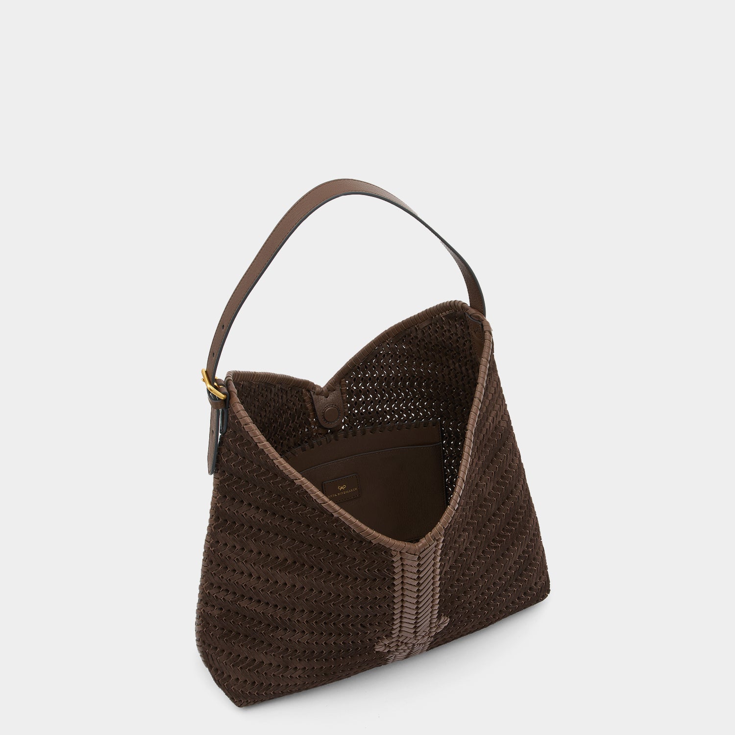 Neeson Tassel Hobo Bag -

          
            Suede Leather in Truffle -
          

          Anya Hindmarch UK
