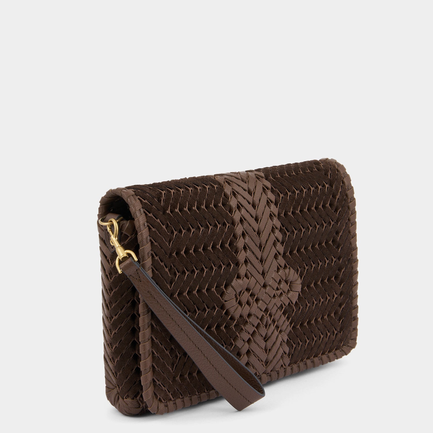 Neeson Cross-body -

          
            Suede Leather in Truffle -
          

          Anya Hindmarch UK
