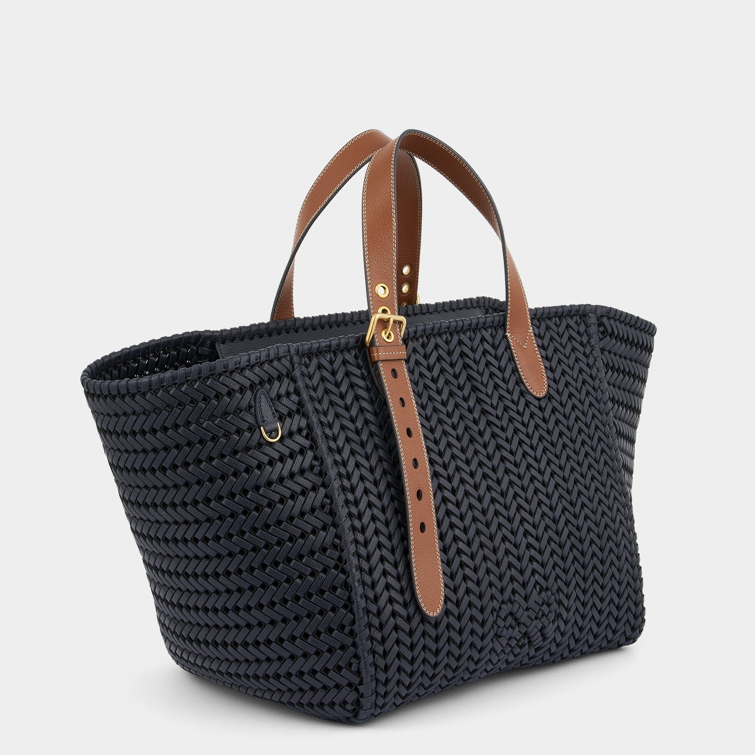 Neeson Square Tote -

          
            Capra Leather in Marine -
          

          Anya Hindmarch UK
