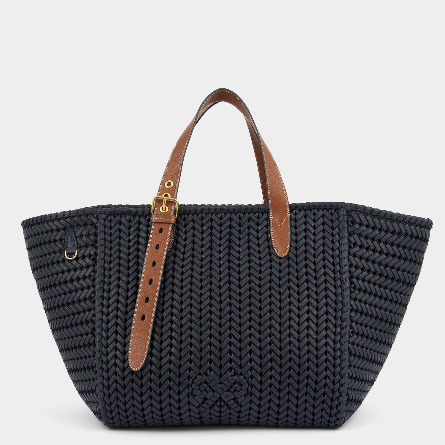 Neeson Square Tote -

          
            Capra Leather in Marine -
          

          Anya Hindmarch UK
