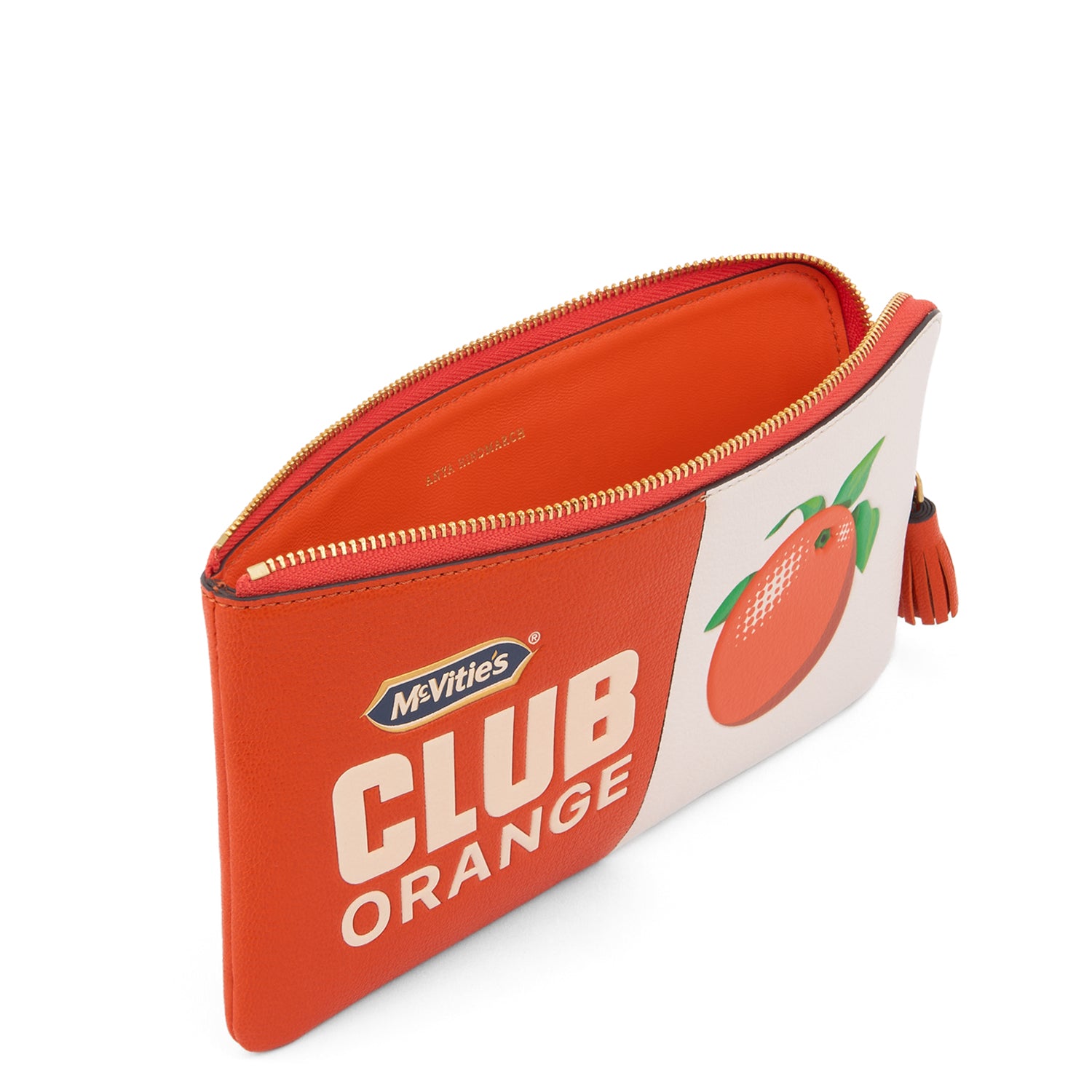 Anya Brands Club Orange Zip Loose Pocket -

          
            Capra Leather in Clementine Orange -
          

          Anya Hindmarch UK
