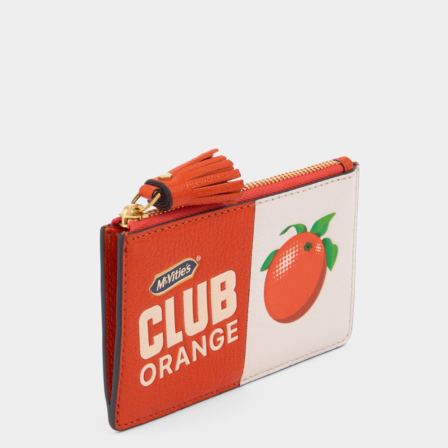 Anya Brands Club Orange Zip Card Case -

          
            Capra Leather in Clementine Orange -
          

          Anya Hindmarch UK
