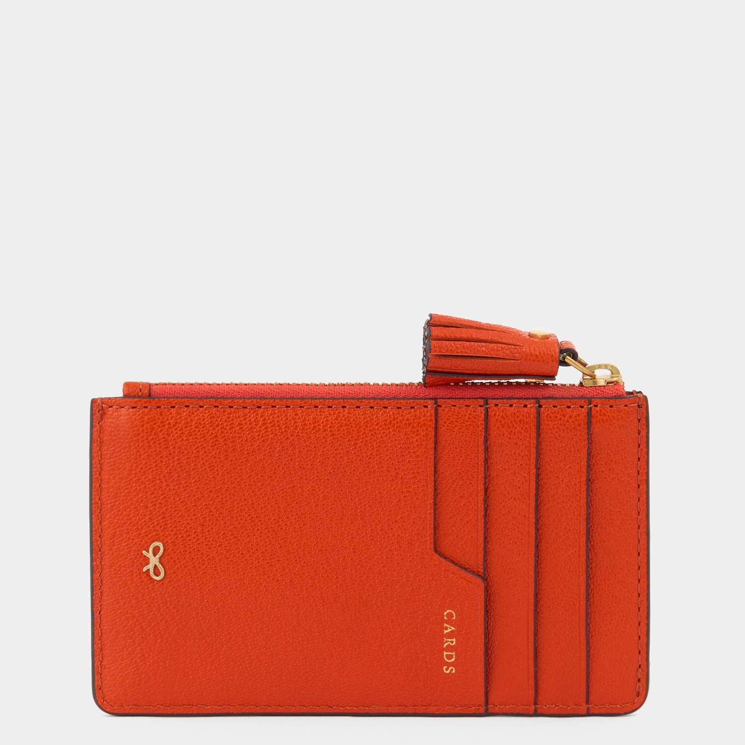 Anya Brands Club Orange Zip Card Case -

          
            Capra Leather in Clementine Orange -
          

          Anya Hindmarch UK
