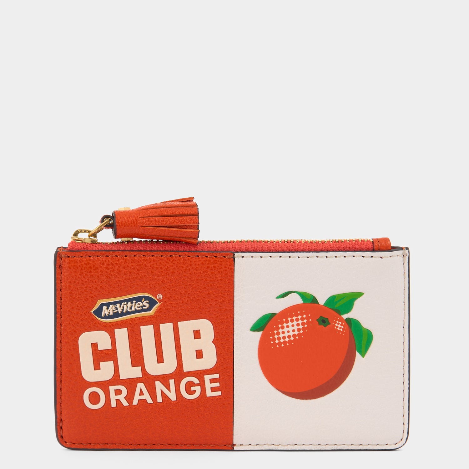 Anya Brands Club Orange Zip Card Case -

          
            Capra Leather in Clementine Orange -
          

          Anya Hindmarch UK
