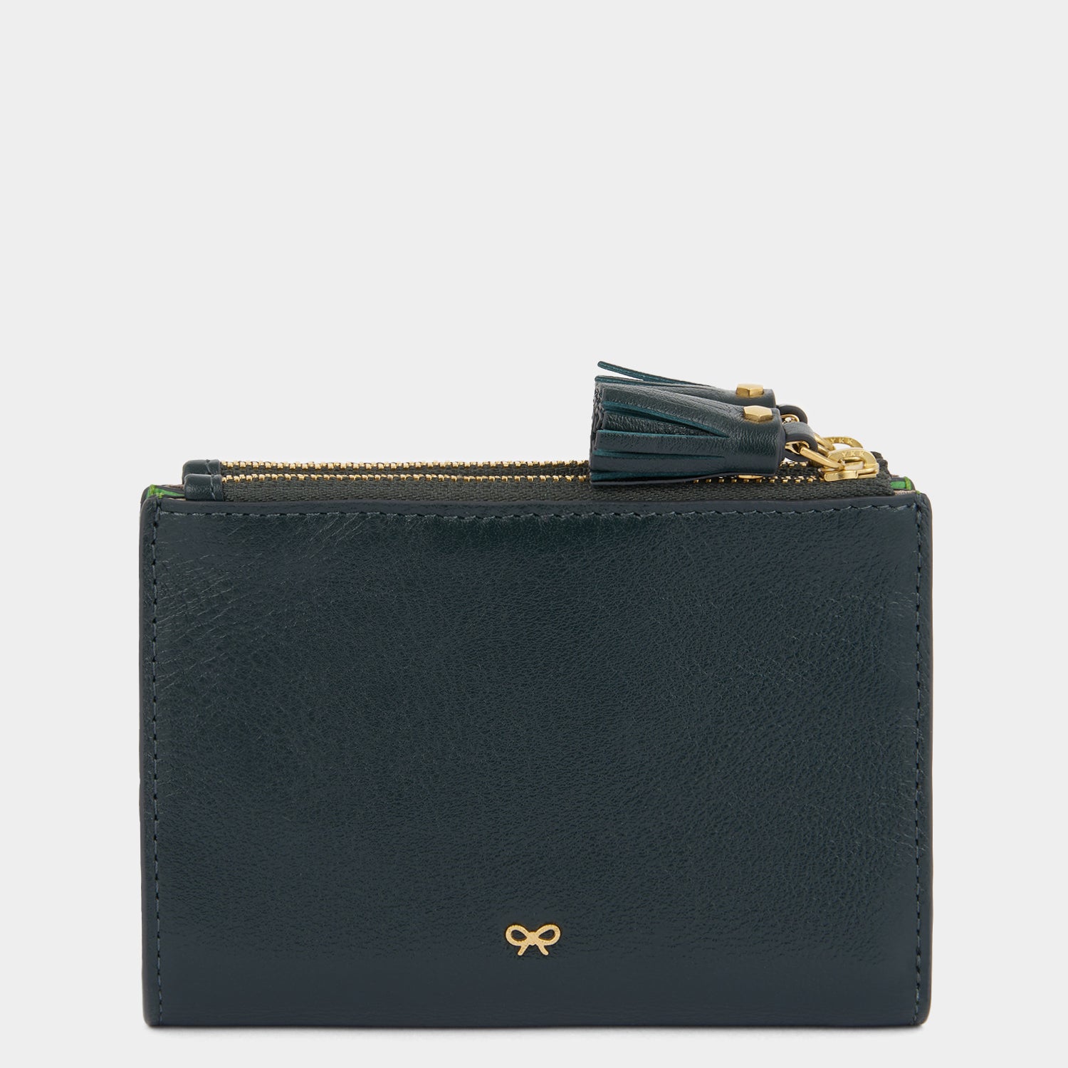 Peeping Eyes Small Double Zip Wallet -

          
            Capra Leather in Ink Green -
          

          Anya Hindmarch UK
