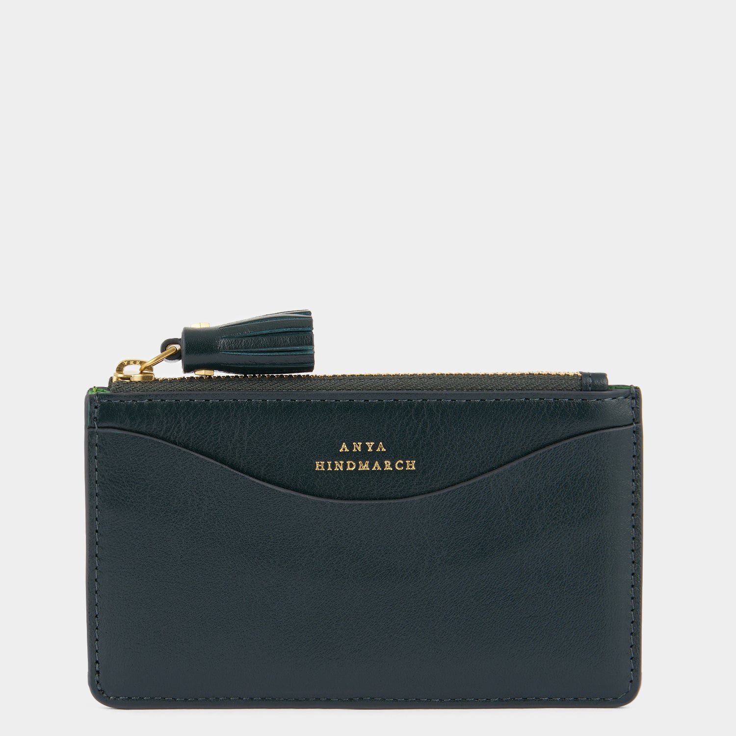 Peeping Eyes Zip Card Case -

          
            Capra Leather in Ink Green -
          

          Anya Hindmarch UK
