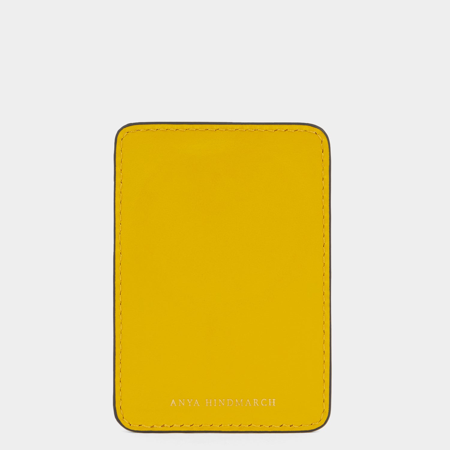 Caution Magnetic Card Case -

          
            Capra Leather in Yellow -
          

          Anya Hindmarch UK
