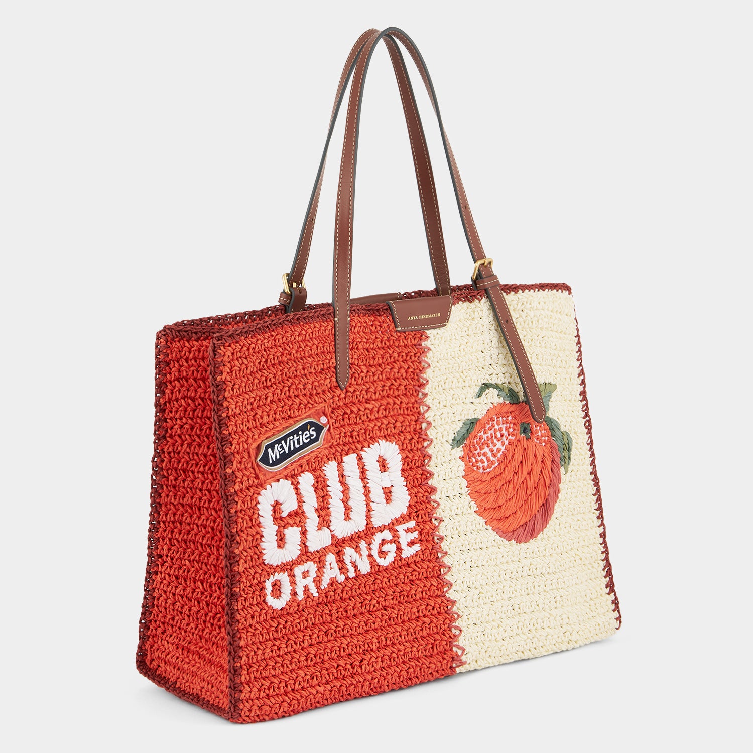 Anya Brands Club Orange E/W Tote -

          
            Paper Raffia in Clementine Orange/Chalk White -
          

          Anya Hindmarch UK
