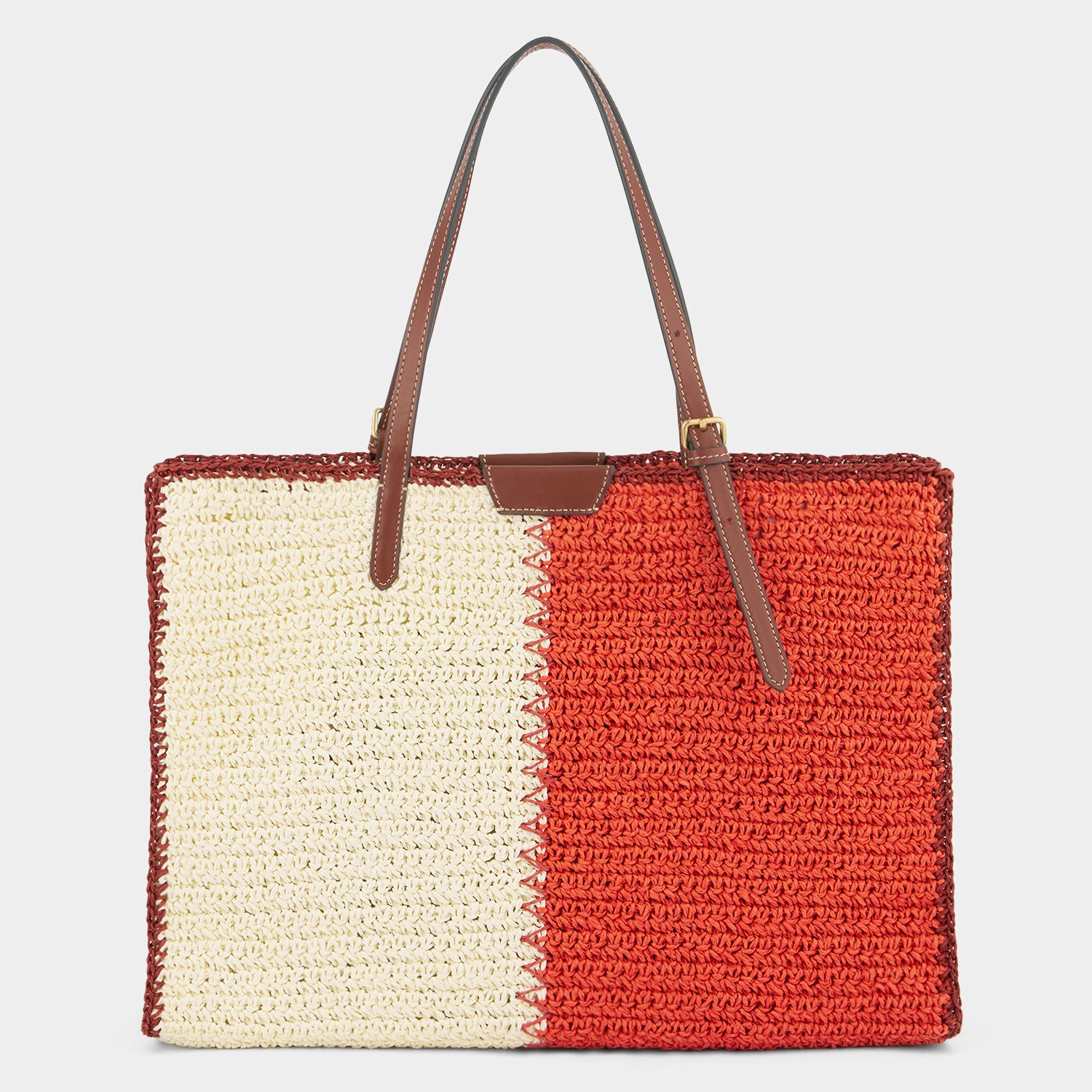 Anya Brands Club Orange E/W Tote -

          
            Paper Raffia in Clementine Orange/Chalk White -
          

          Anya Hindmarch UK
