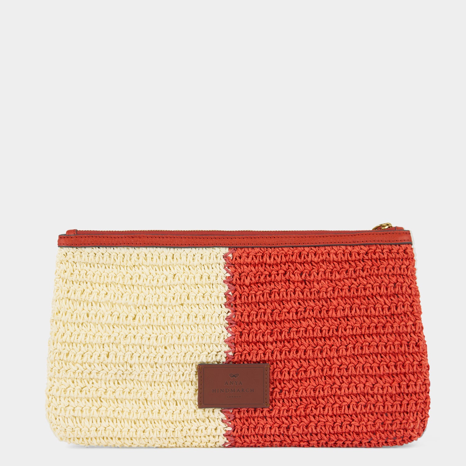 Anya Brands Club Orange Pochette -

          
            Paper Raffia in Clementine Orange/Chalk White -
          

          Anya Hindmarch UK
