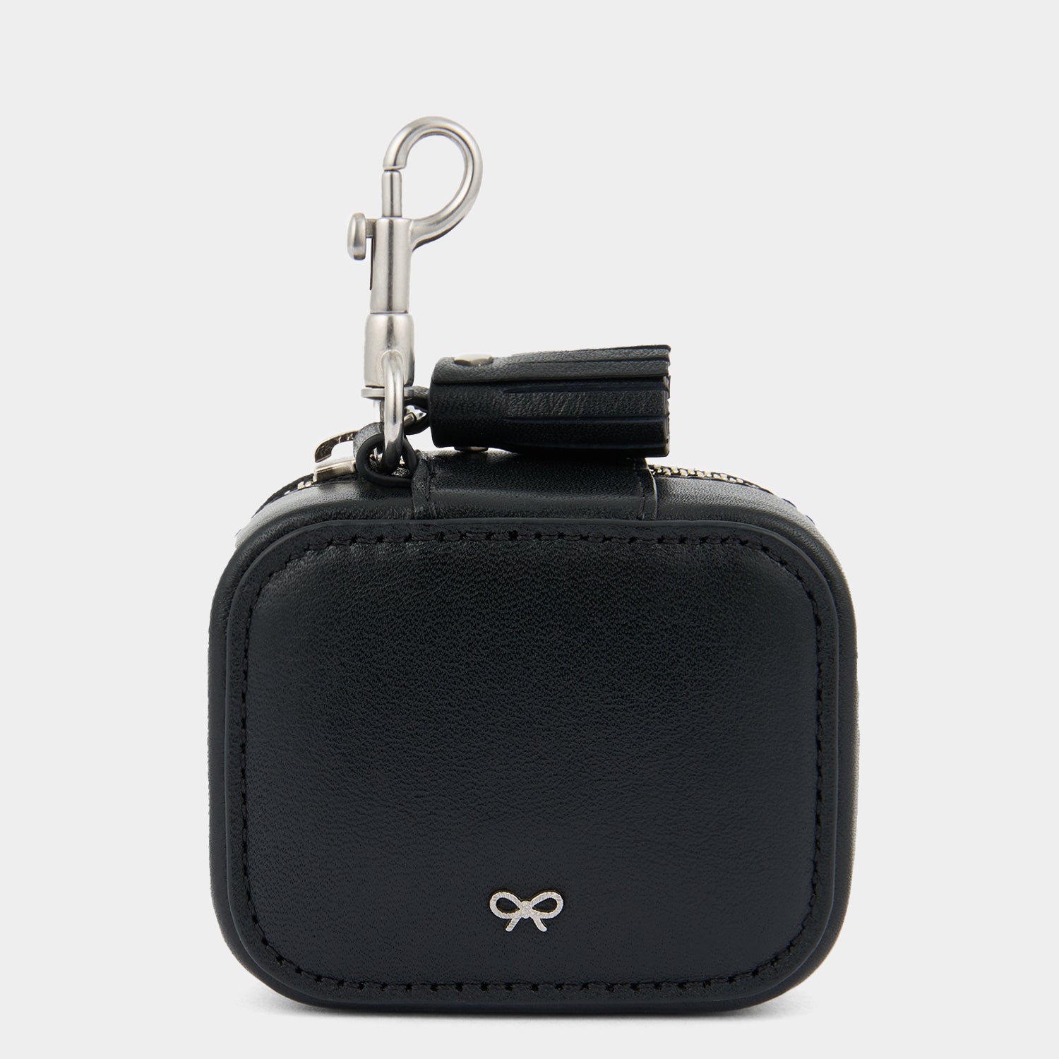 Eyes Studded Ear Phones Case -

          
            Satin Leather in Black -
          

          Anya Hindmarch UK
