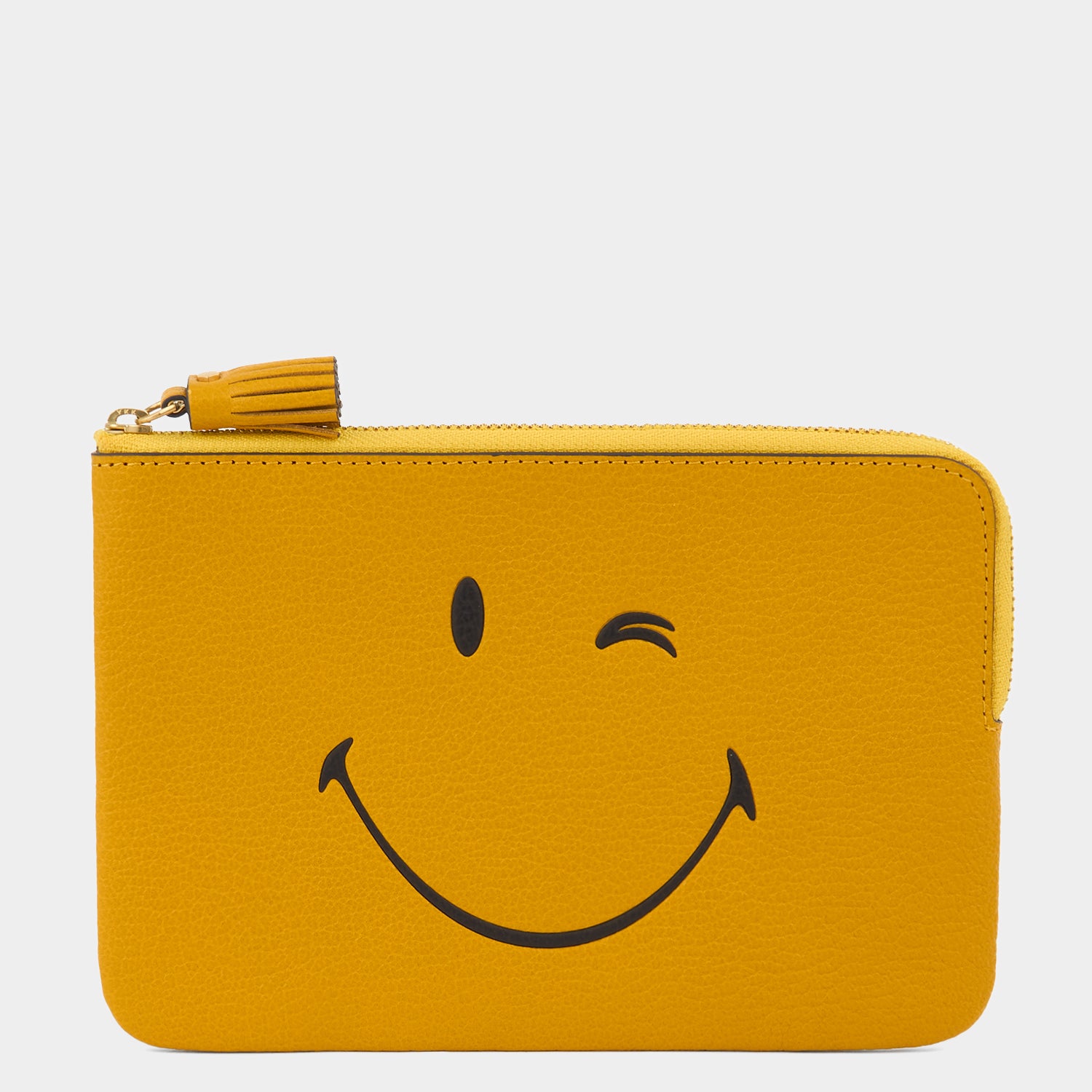 Wink Zip Loose Pocket -

          
            Capra Leather in Mustard Yellow -
          

          Anya Hindmarch UK
