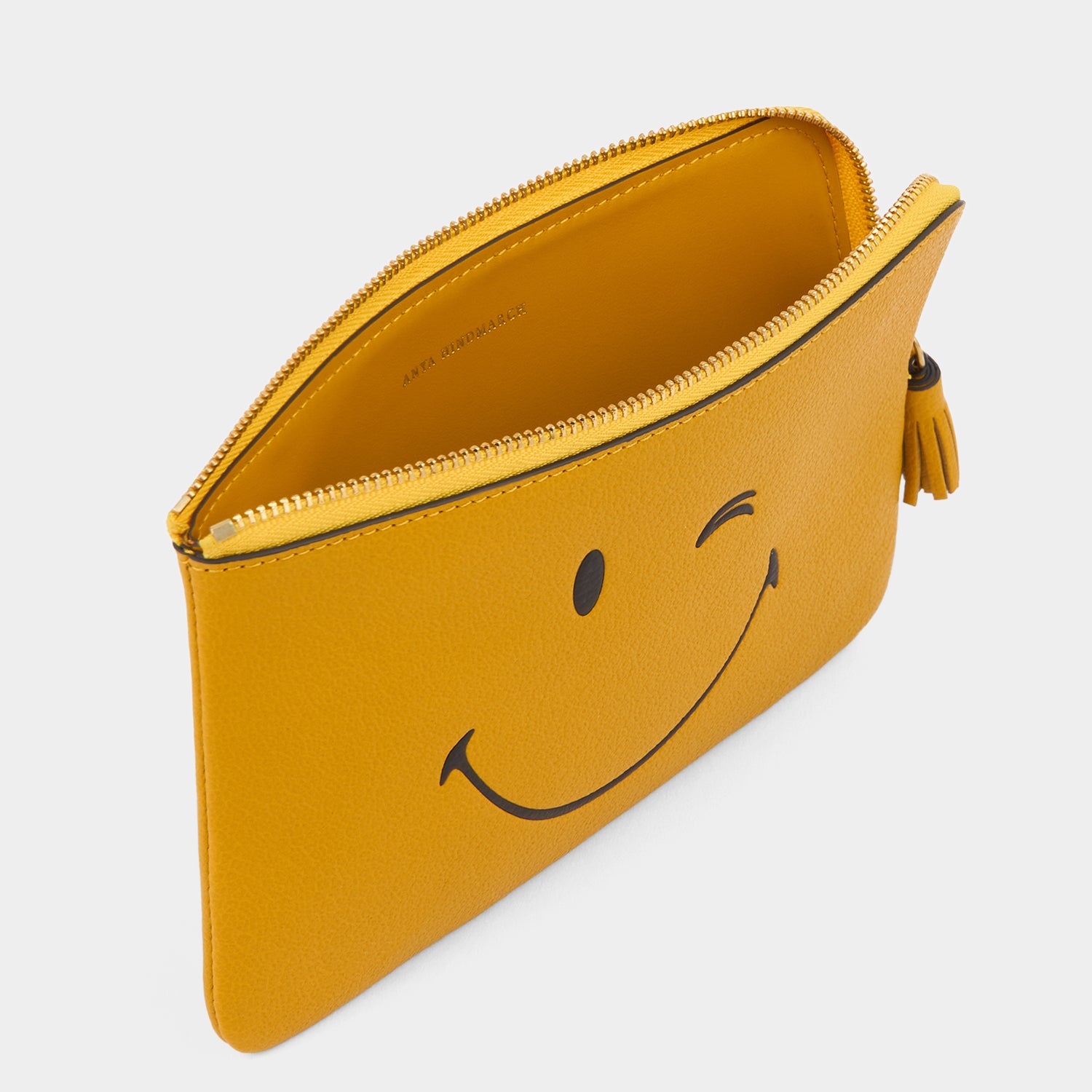 Wink Zip Loose Pocket -

          
            Capra Leather in Mustard Yellow -
          

          Anya Hindmarch UK
