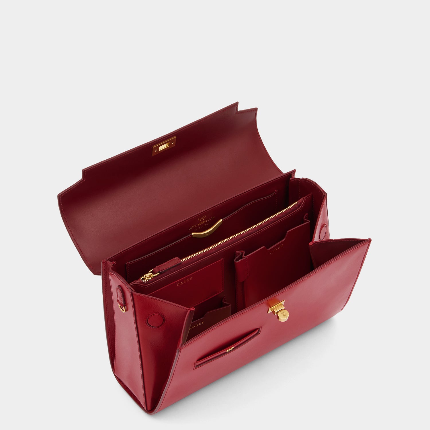 Mortimer Top Handle -

          
            Calf Leather in Vampire -
          

          Anya Hindmarch UK
