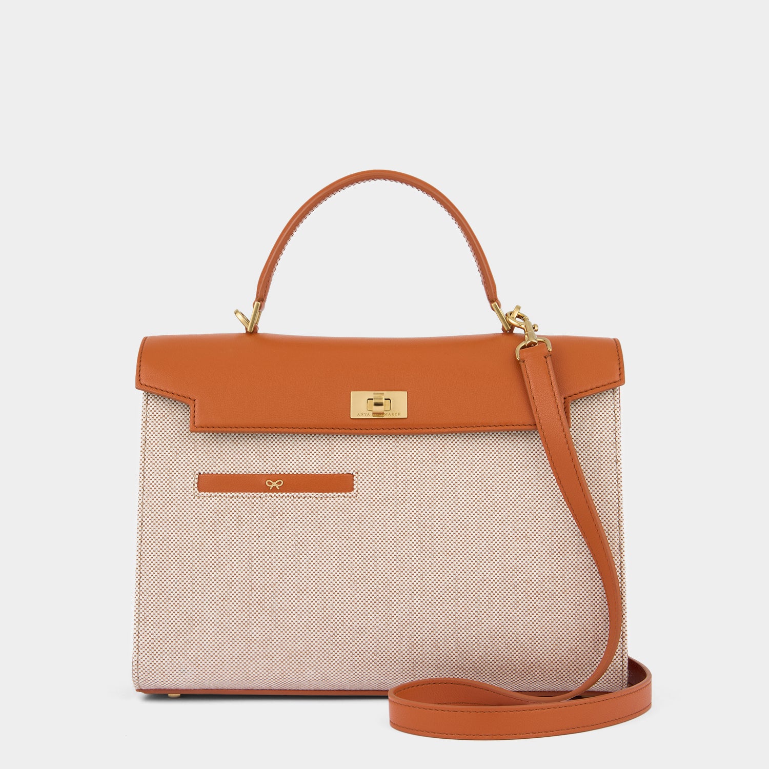 Mortimer in Spice Silky Calf with Manilla Canvas -

          
            Calf Leather in Spice/Manilla Beige -
          

          Anya Hindmarch UK
