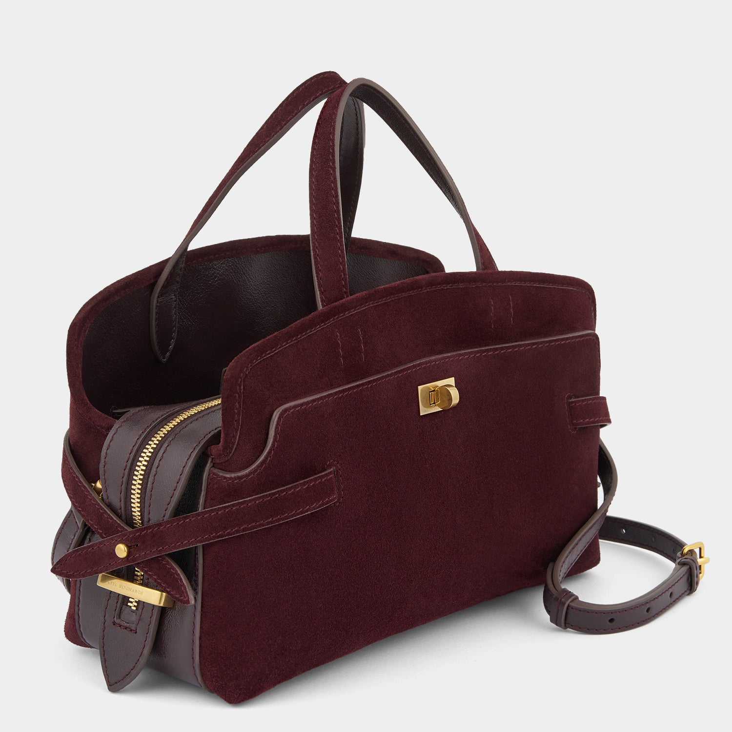 Wilson Cross-body -

          
            Suede/Calf Leather in Grape -
          

          Anya Hindmarch UK
