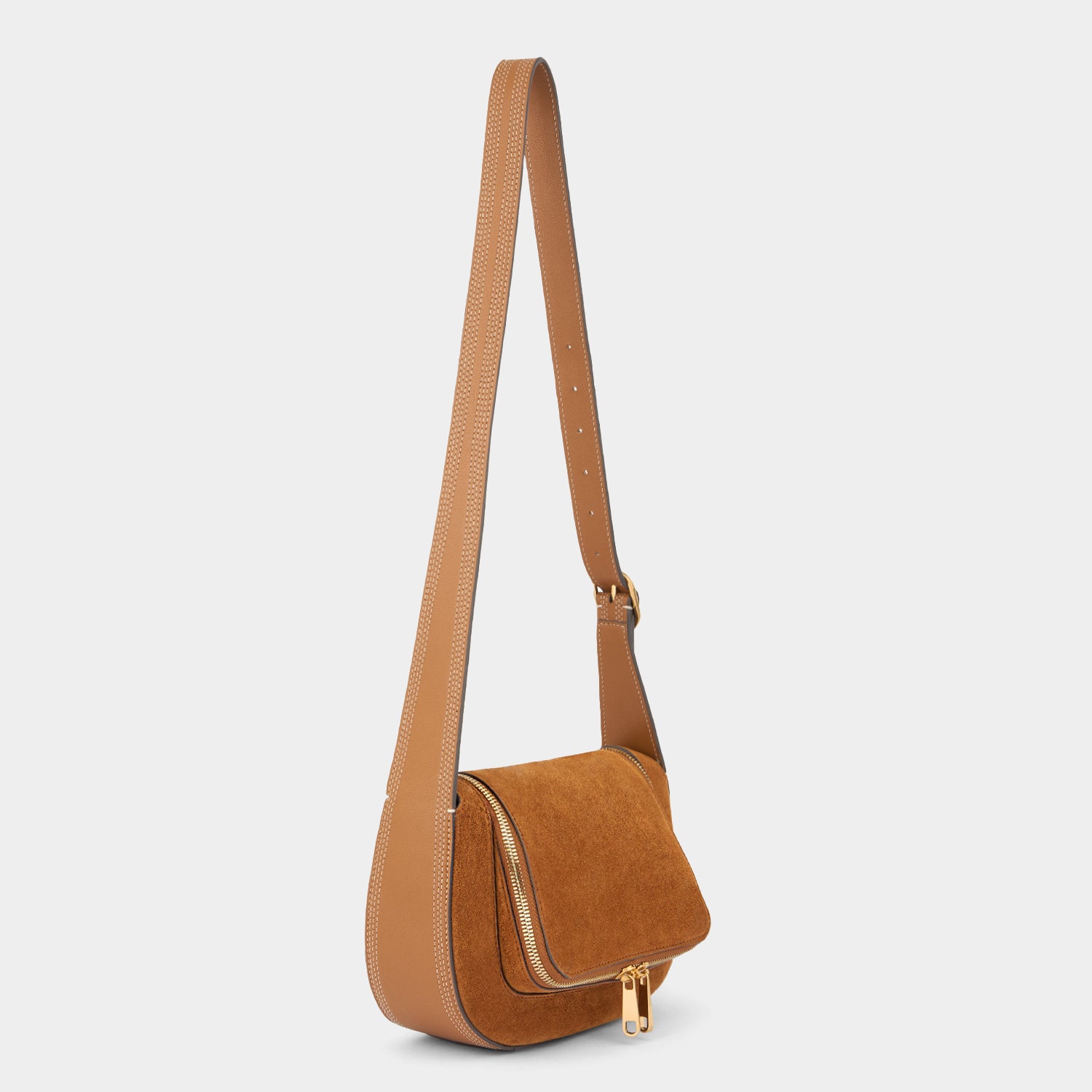 Vere Small Cross-body -

          
            Suede/Calf Leather in Manilla Beige -
          

          Anya Hindmarch UK
