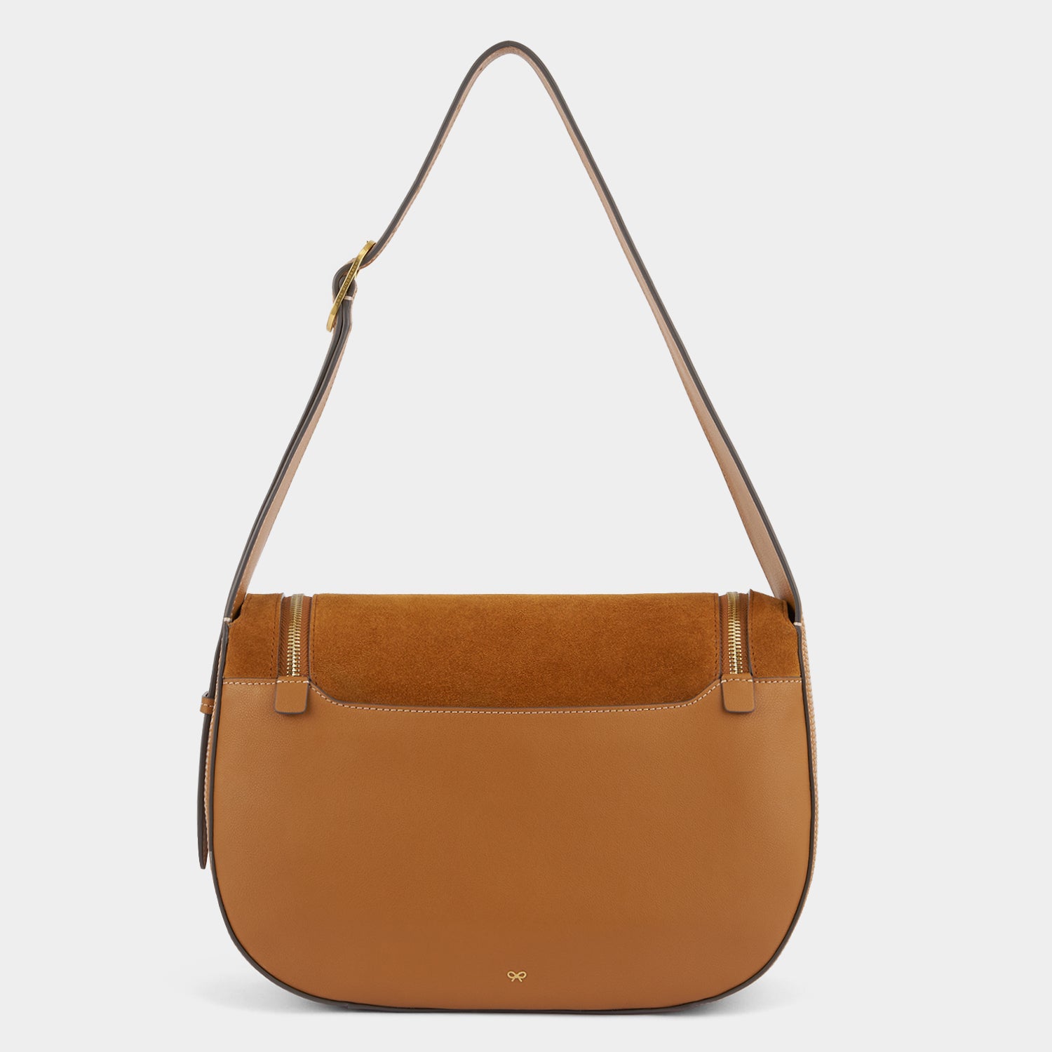 Vere Shoulder Bag -

          
            Suede/Calf Leather in Manilla Beige -
          

          Anya Hindmarch UK
