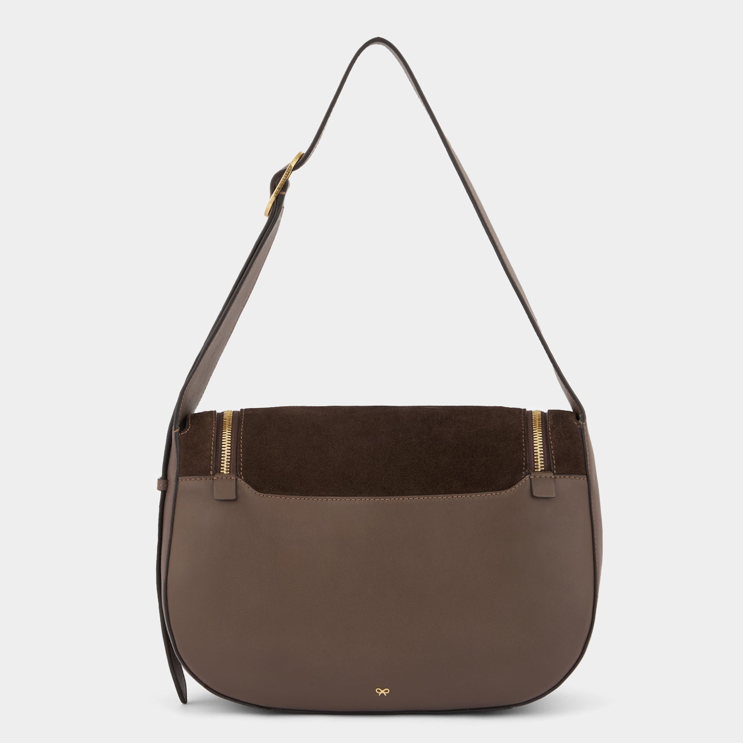 Vere Shoulder Bag -

          
            Suede/Calf Leather in Truffle -
          

          Anya Hindmarch UK
