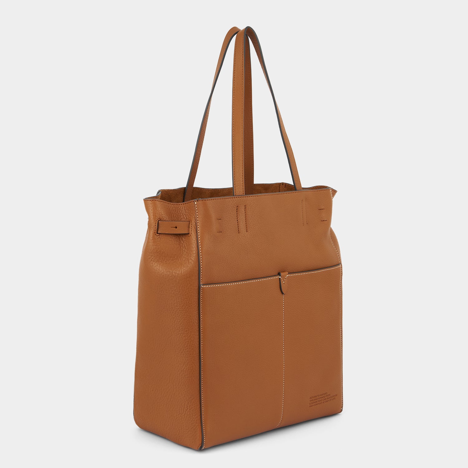 Return to Nature N/S Tote -

          
            Natural Grain Leather in Pecan Brown -
          

          Anya Hindmarch UK
