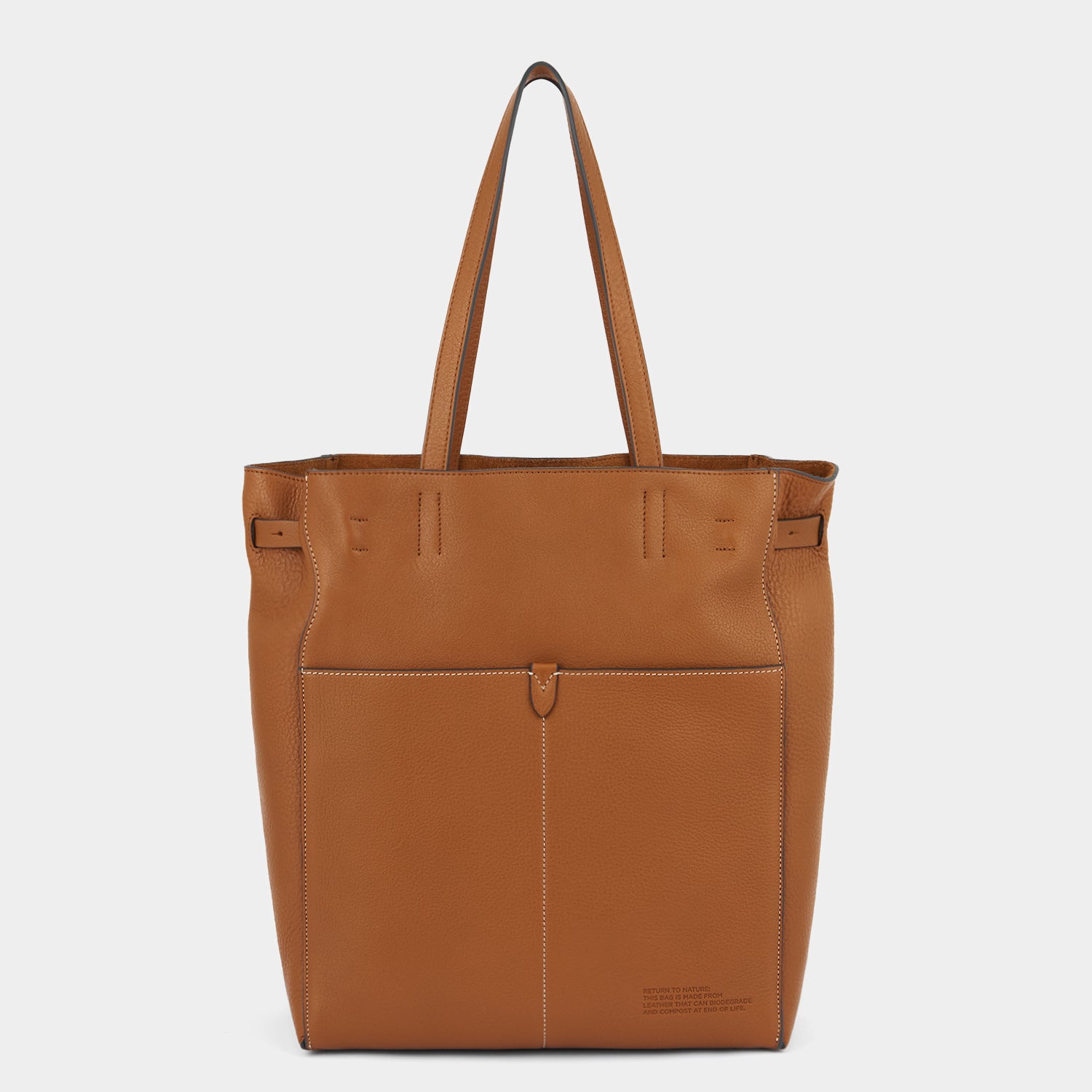 Return to Nature N/S Tote -

          
            Natural Grain Leather in Pecan Brown -
          

          Anya Hindmarch UK
