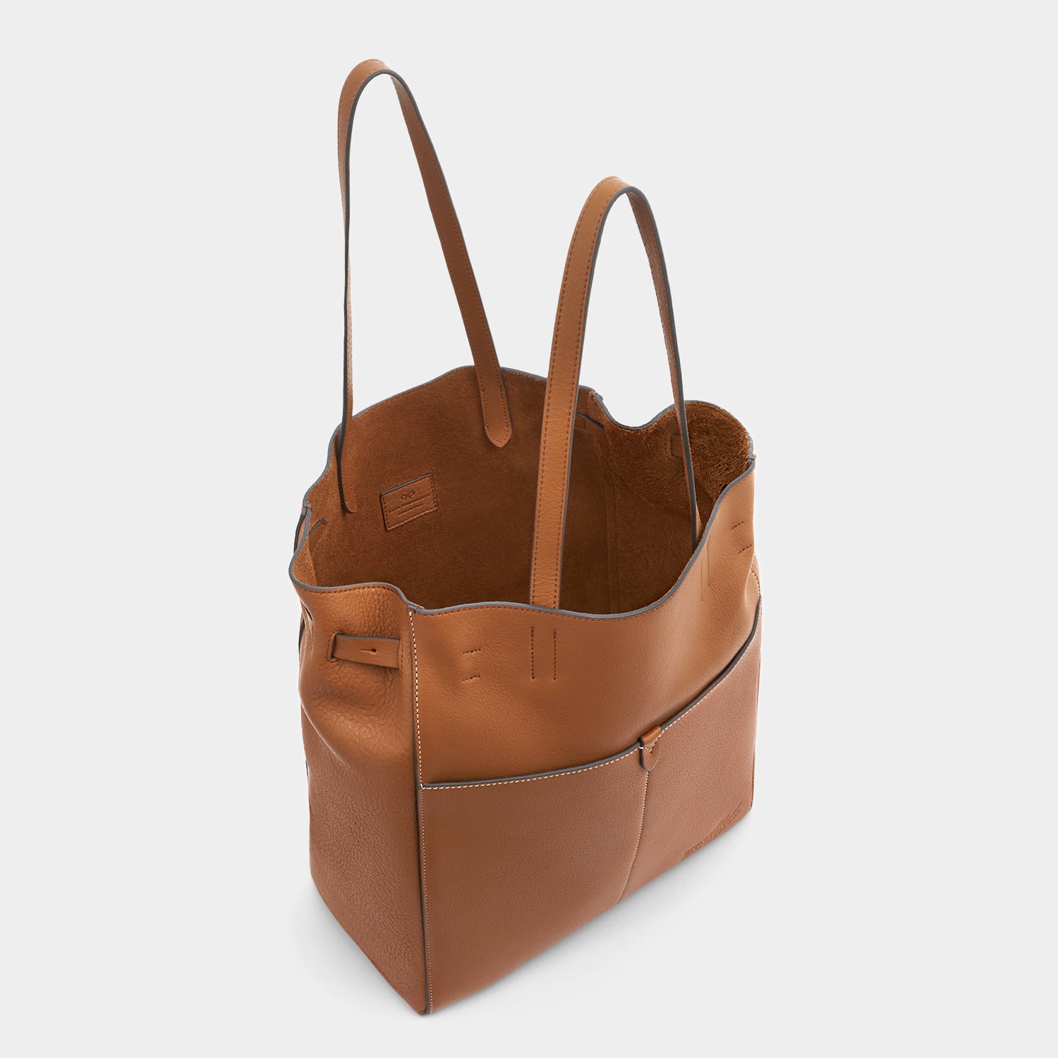 Return to Nature N/S Tote -

          
            Natural Grain Leather in Pecan Brown -
          

          Anya Hindmarch UK
