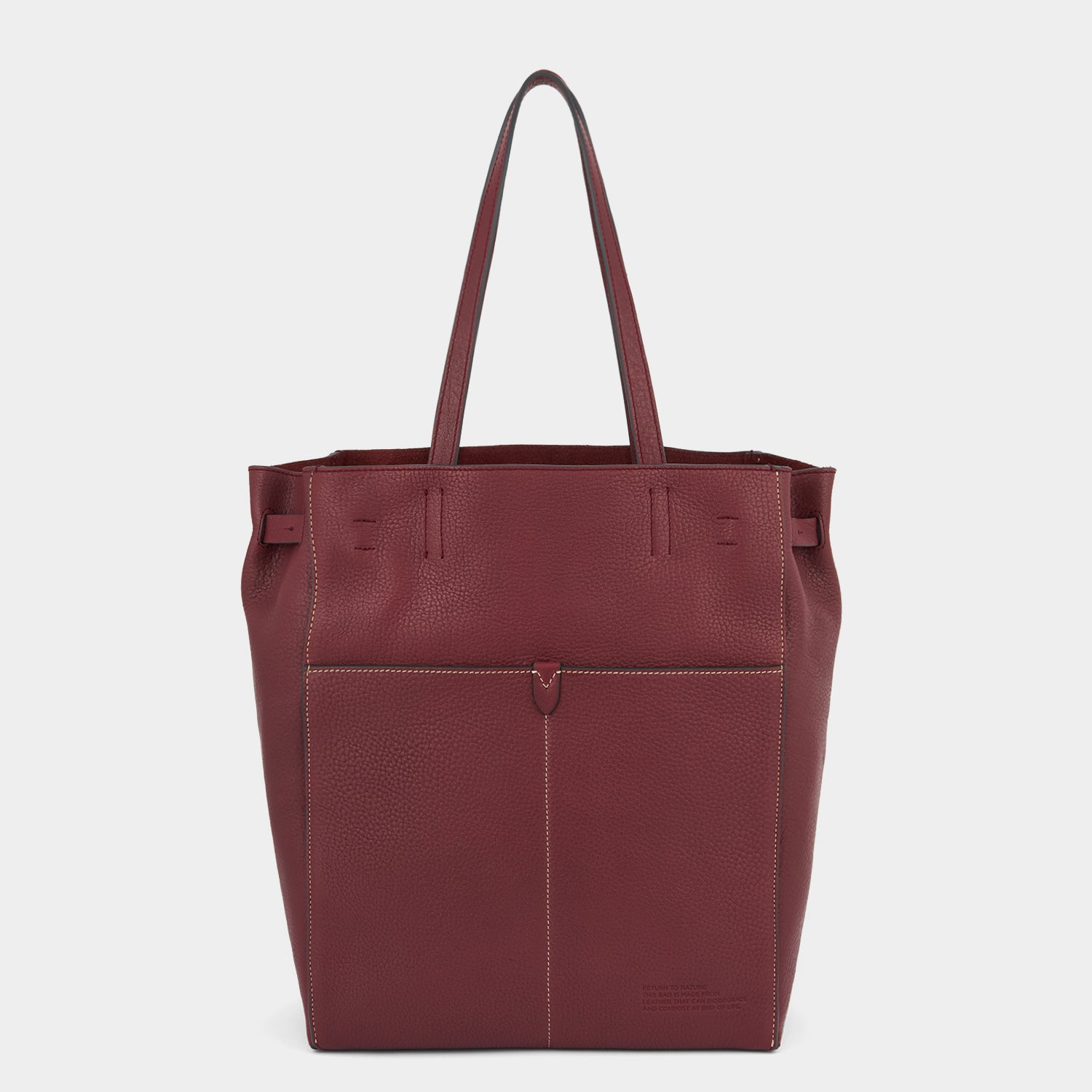 Return to Nature N/S Tote -

          
            Natural Grain Leather in Rosewood -
          

          Anya Hindmarch UK
