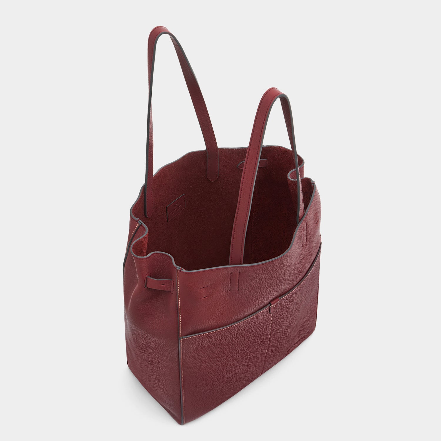 Return to Nature N/S Tote -

          
            Natural Grain Leather in Rosewood -
          

          Anya Hindmarch UK
