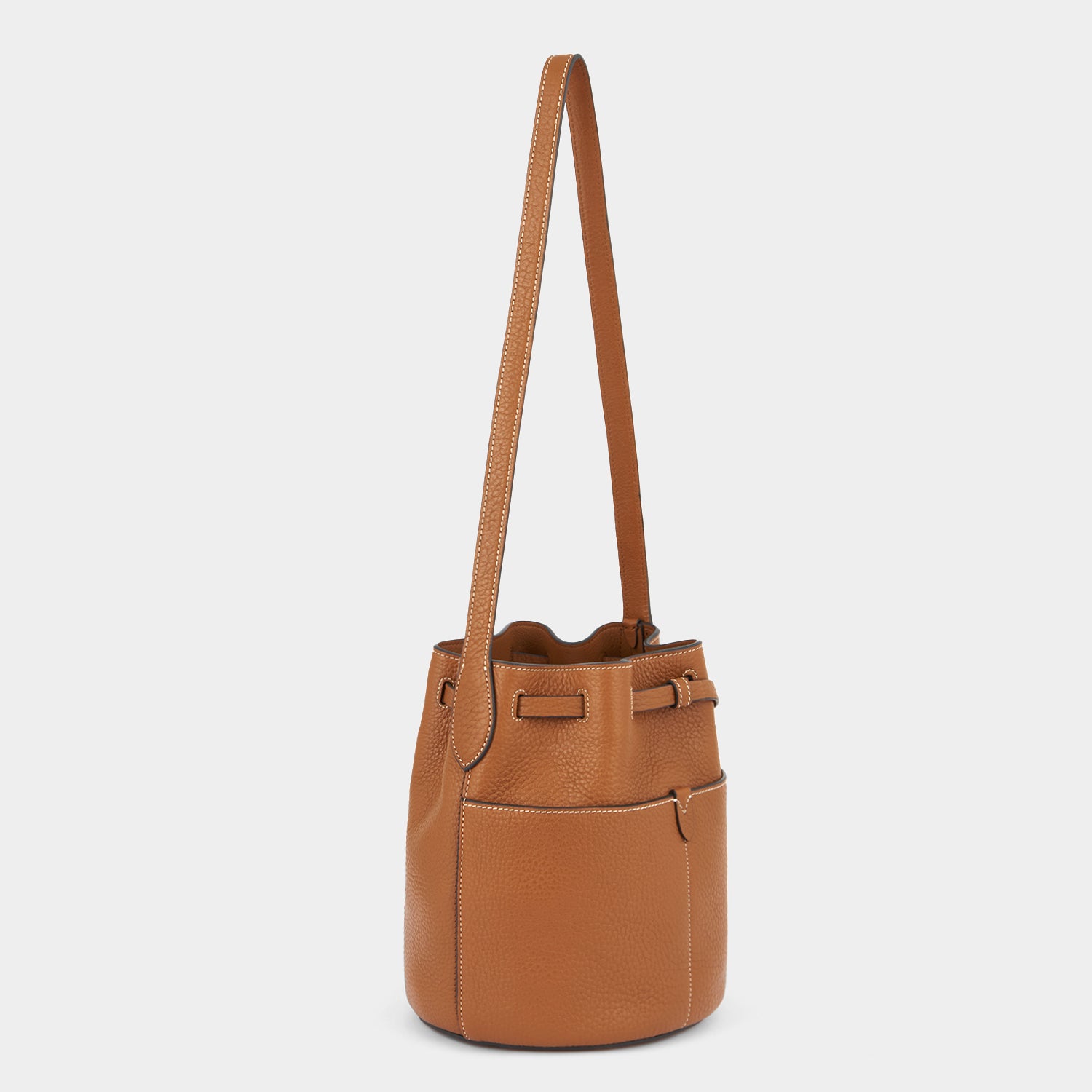 Return to Nature Small Bucket Bag -

          
            Natural Grain Leather in Pecan Brown -
          

          Anya Hindmarch UK
