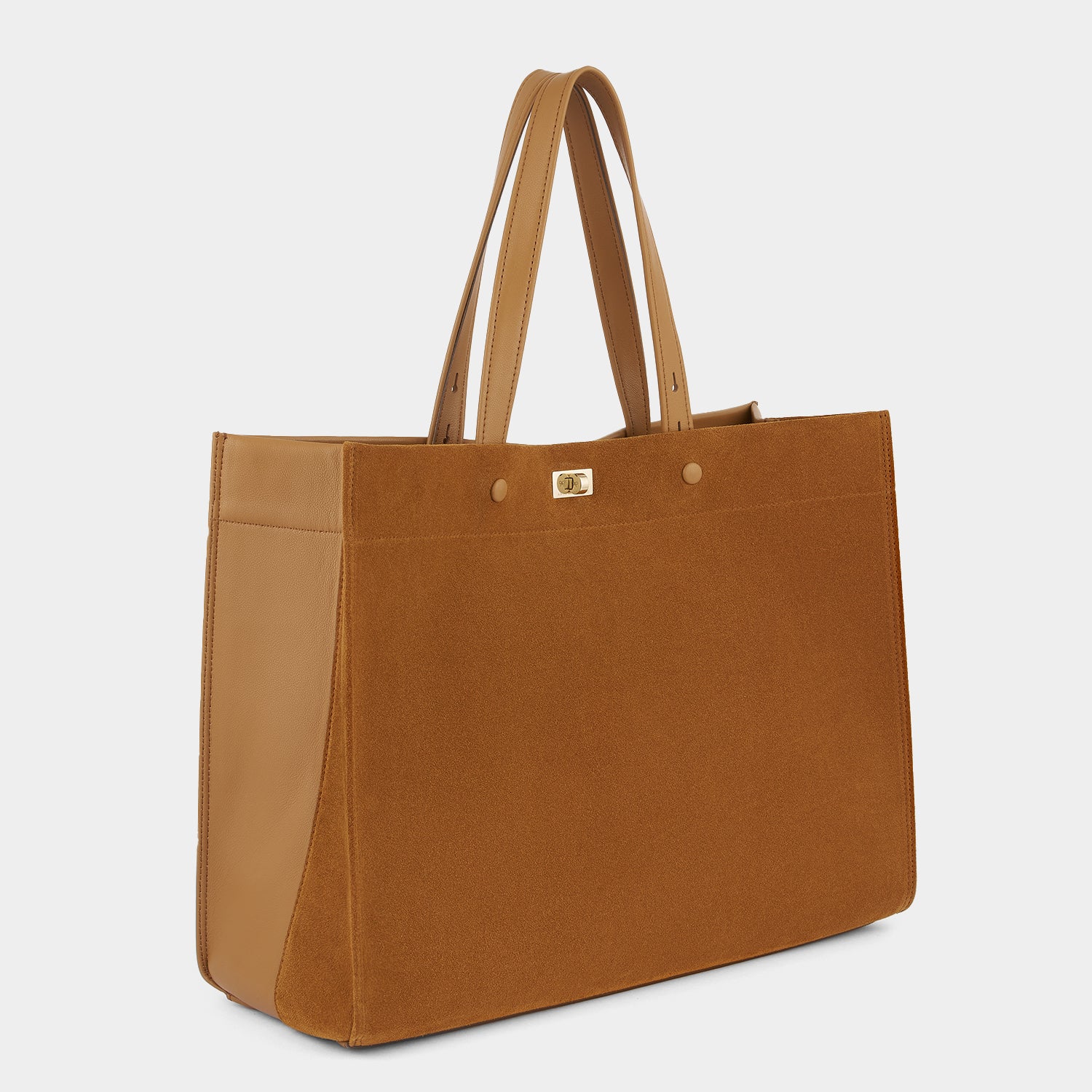 Mortimer Tote -

          
            Suede/Calf Leather in Manilla Beige -
          

          Anya Hindmarch UK
