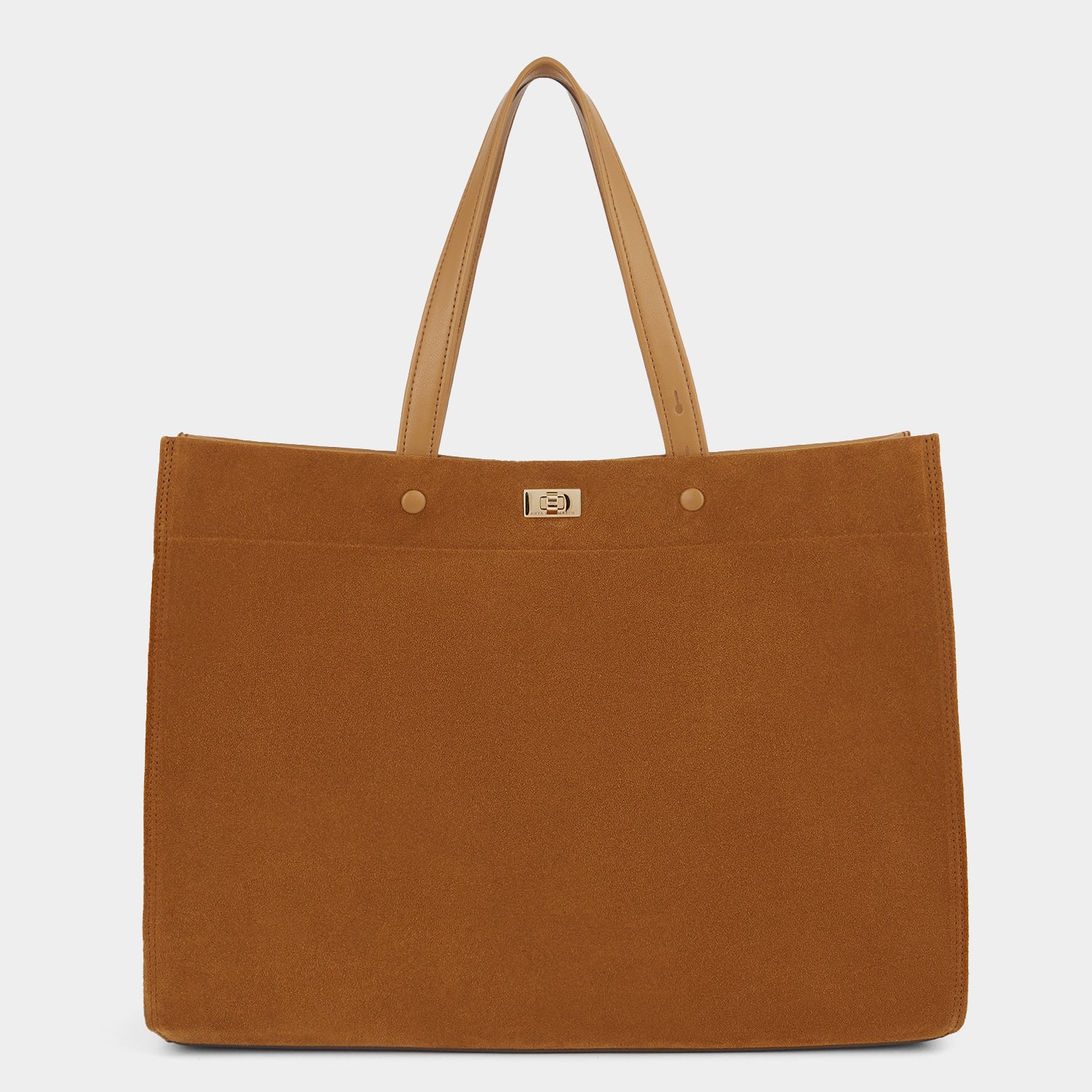 Mortimer Tote -

          
            Suede/Calf Leather in Manilla Beige -
          

          Anya Hindmarch UK
