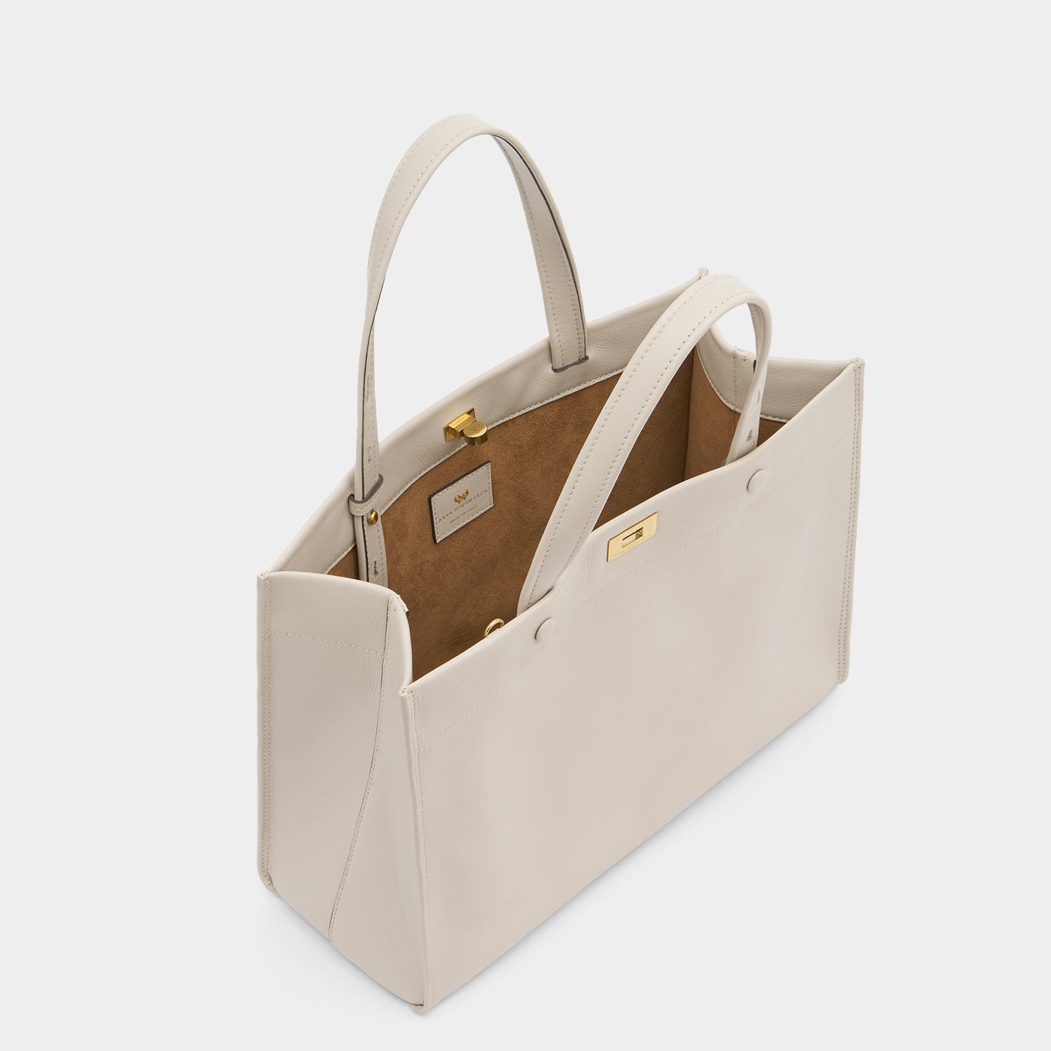 Mortimer Small Tote -

          
            Calf Leather in Chalk White -
          

          Anya Hindmarch UK
