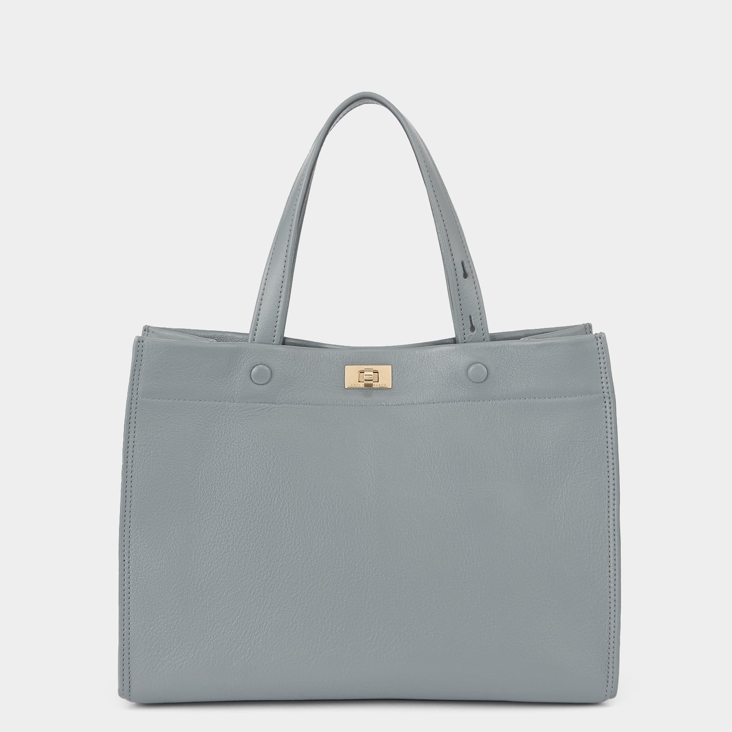 Mortimer Small Tote -

          
            Calf Leather in Shadow Grey -
          

          Anya Hindmarch UK
