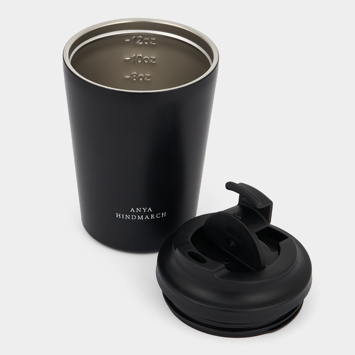 Eyes Reusable Coffee Cup -

          
            Stainless Steel in Black -
          

          Anya Hindmarch UK
