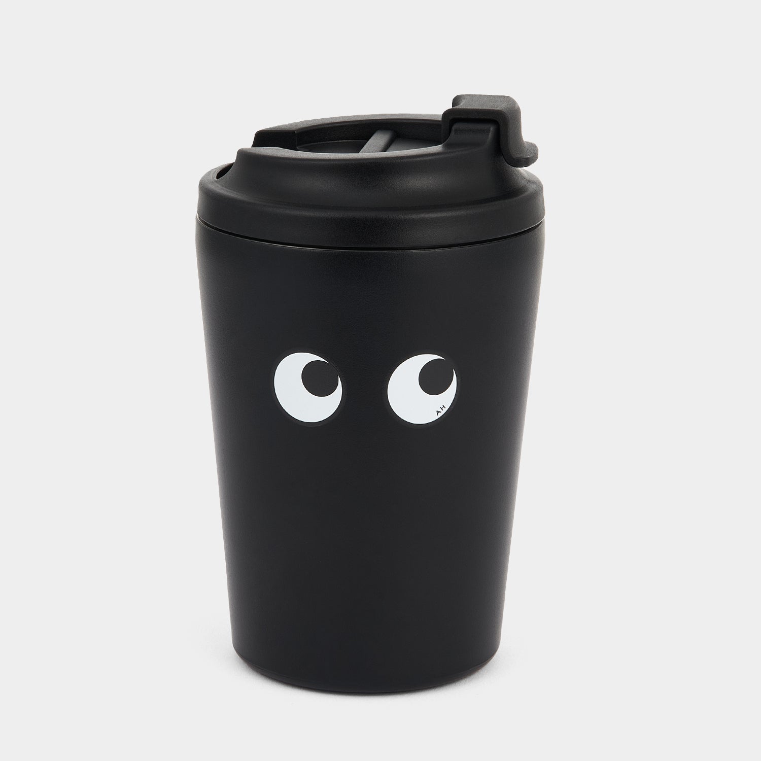 Eyes Reusable Coffee Cup -

          
            Stainless Steel in Black -
          

          Anya Hindmarch UK
