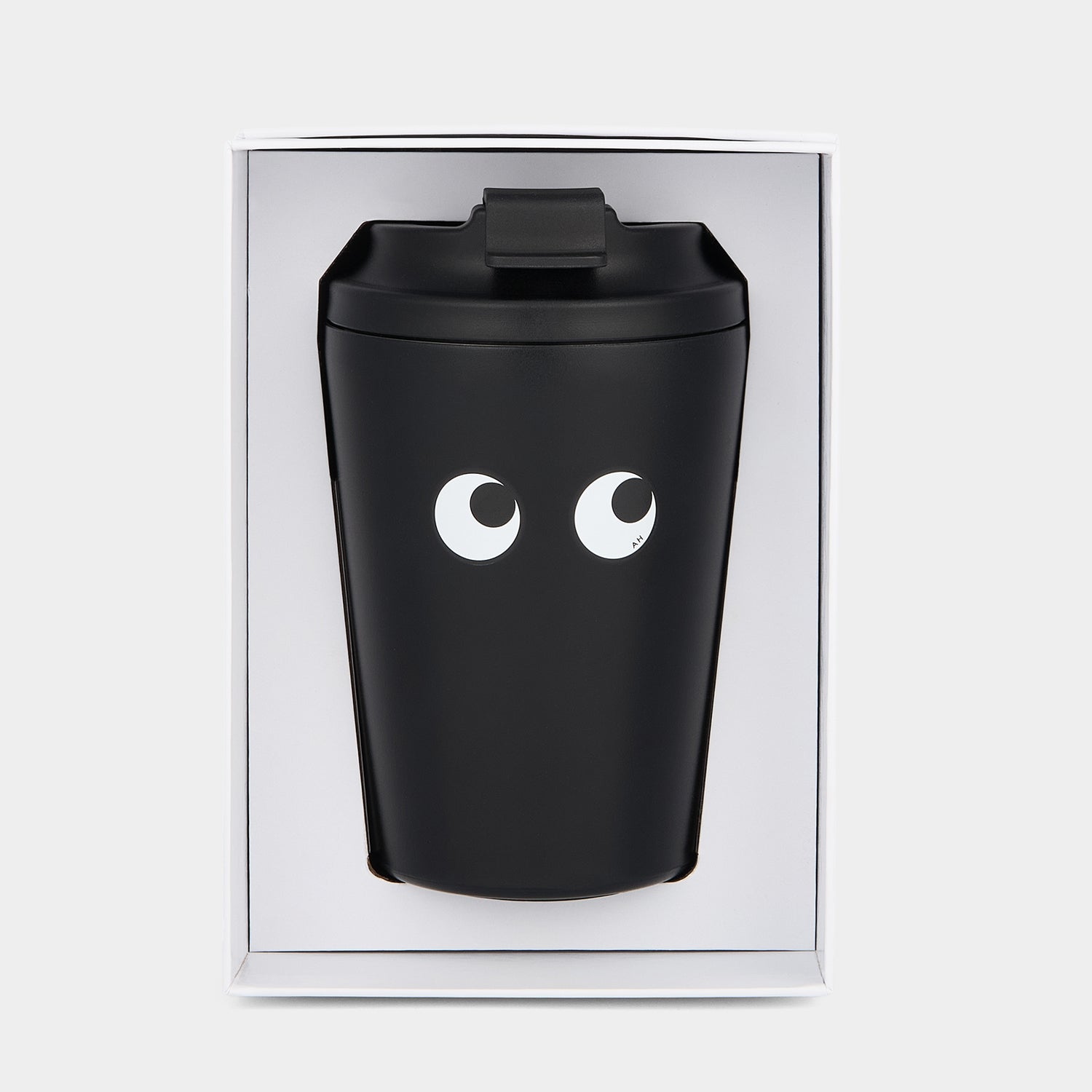 Eyes Reusable Coffee Cup -

          
            Stainless Steel in Black -
          

          Anya Hindmarch UK
