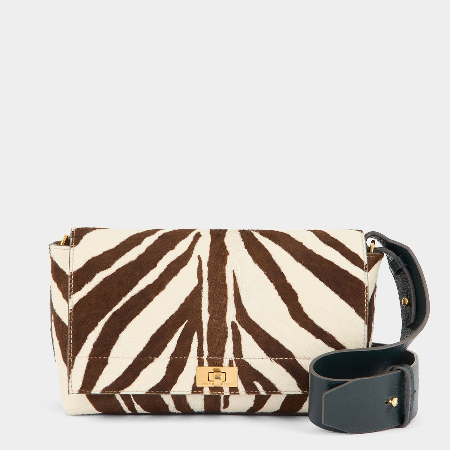 Mortimer Cross-body -

          
            Calf Hair/Leather in Ink Green -
          

          Anya Hindmarch UK
