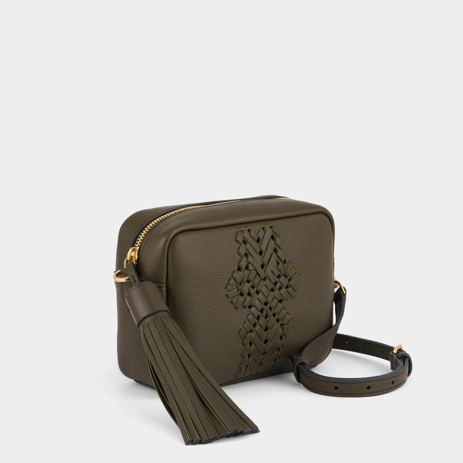 Neeson Tassel Cross-body -

          
            Capra Leather in Khaki -
          

          Anya Hindmarch UK
