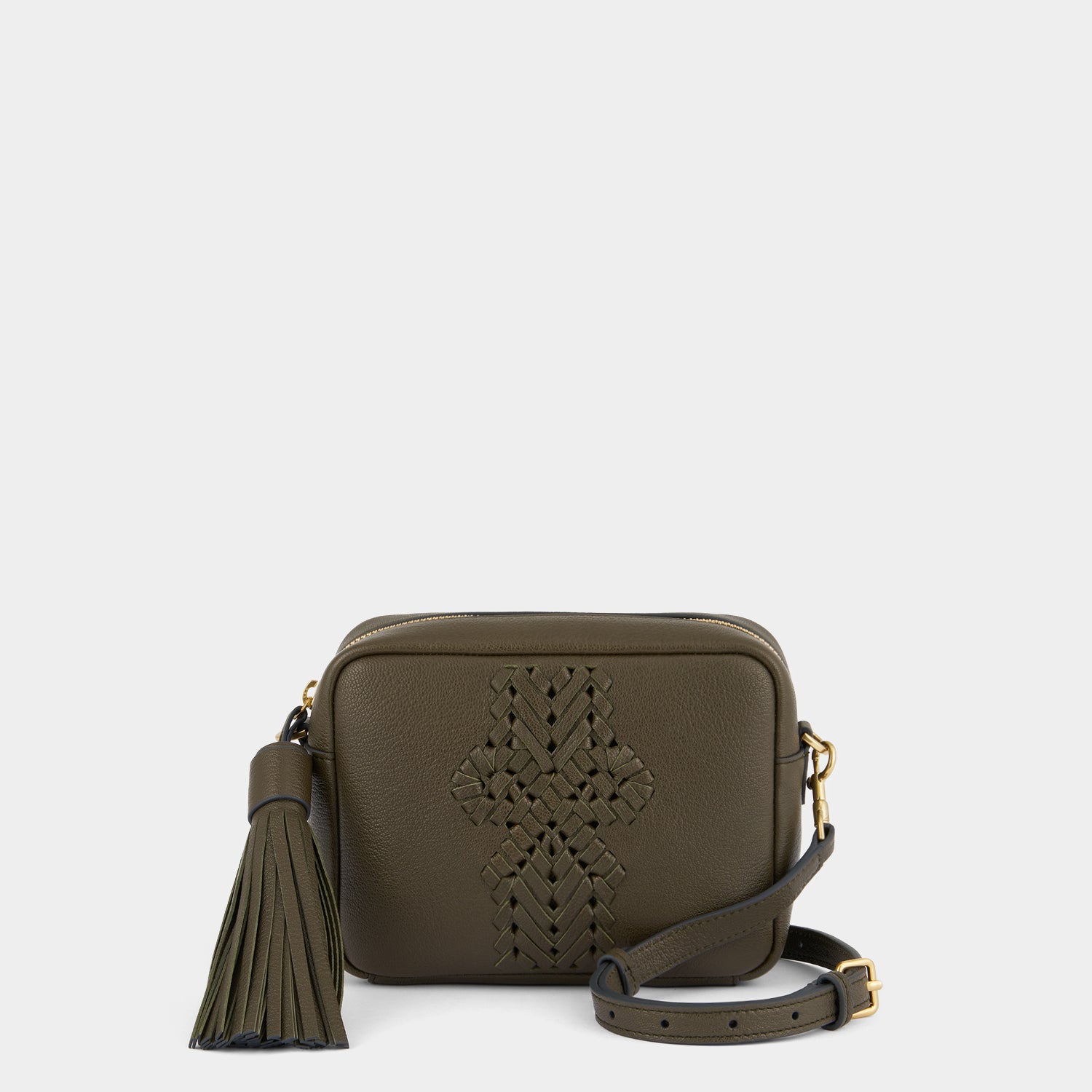 Neeson Tassel Cross-body -

          
            Capra Leather in Khaki -
          

          Anya Hindmarch UK
