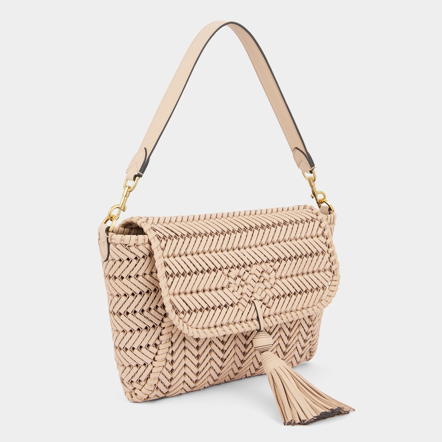 Neeson Tassel Shoulder Bag -

          
            Capra Leather in Calico -
          

          Anya Hindmarch UK
