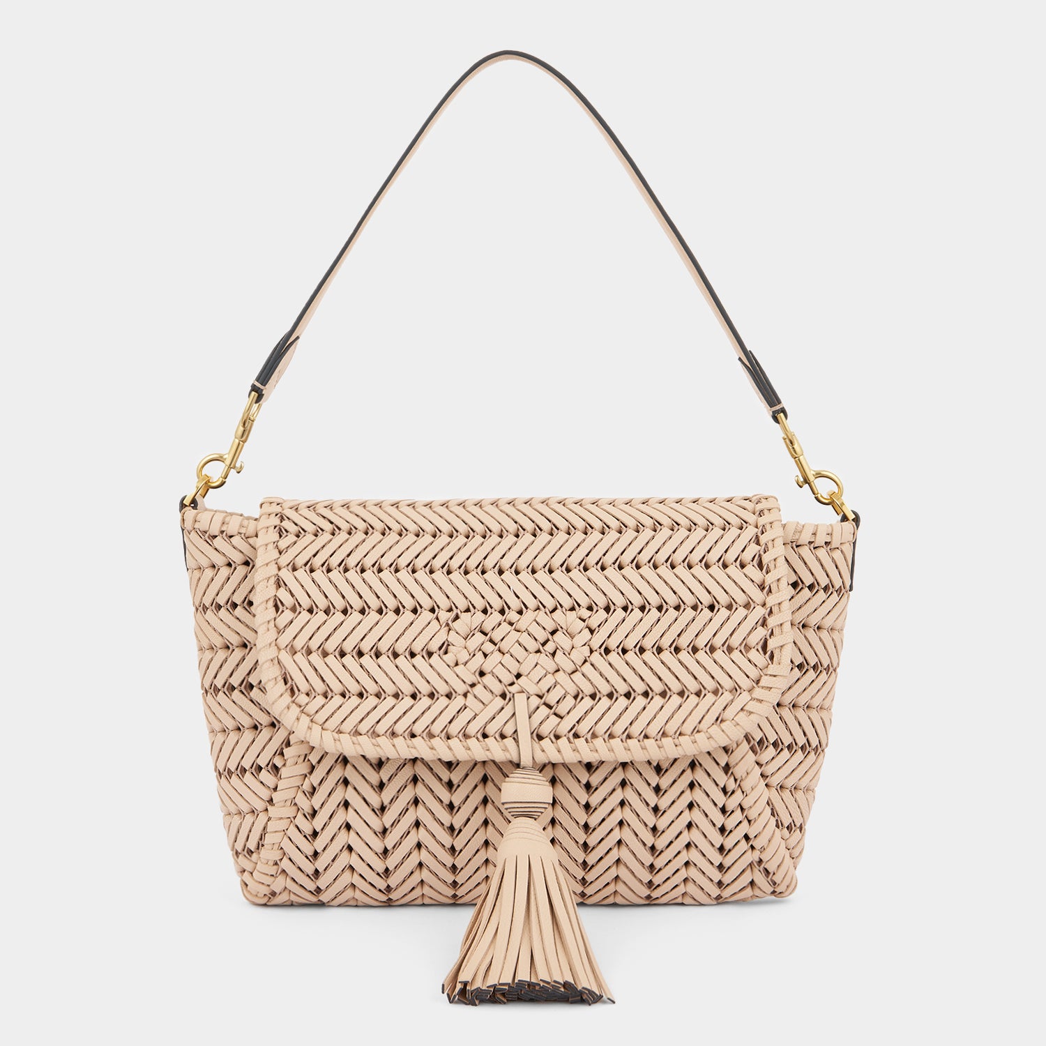 Neeson Tassel Shoulder Bag -

          
            Capra Leather in Calico -
          

          Anya Hindmarch UK
