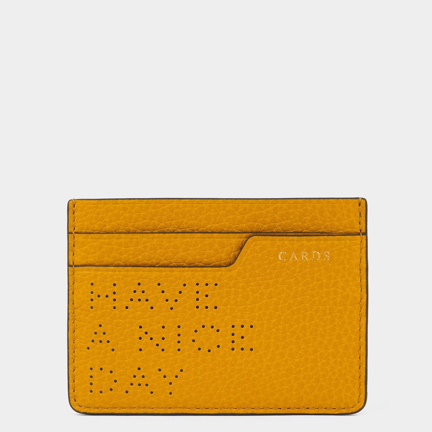 Have a Nice Day Card Case -

          
            Calf Leather in Mustard -
          

          Anya Hindmarch UK
