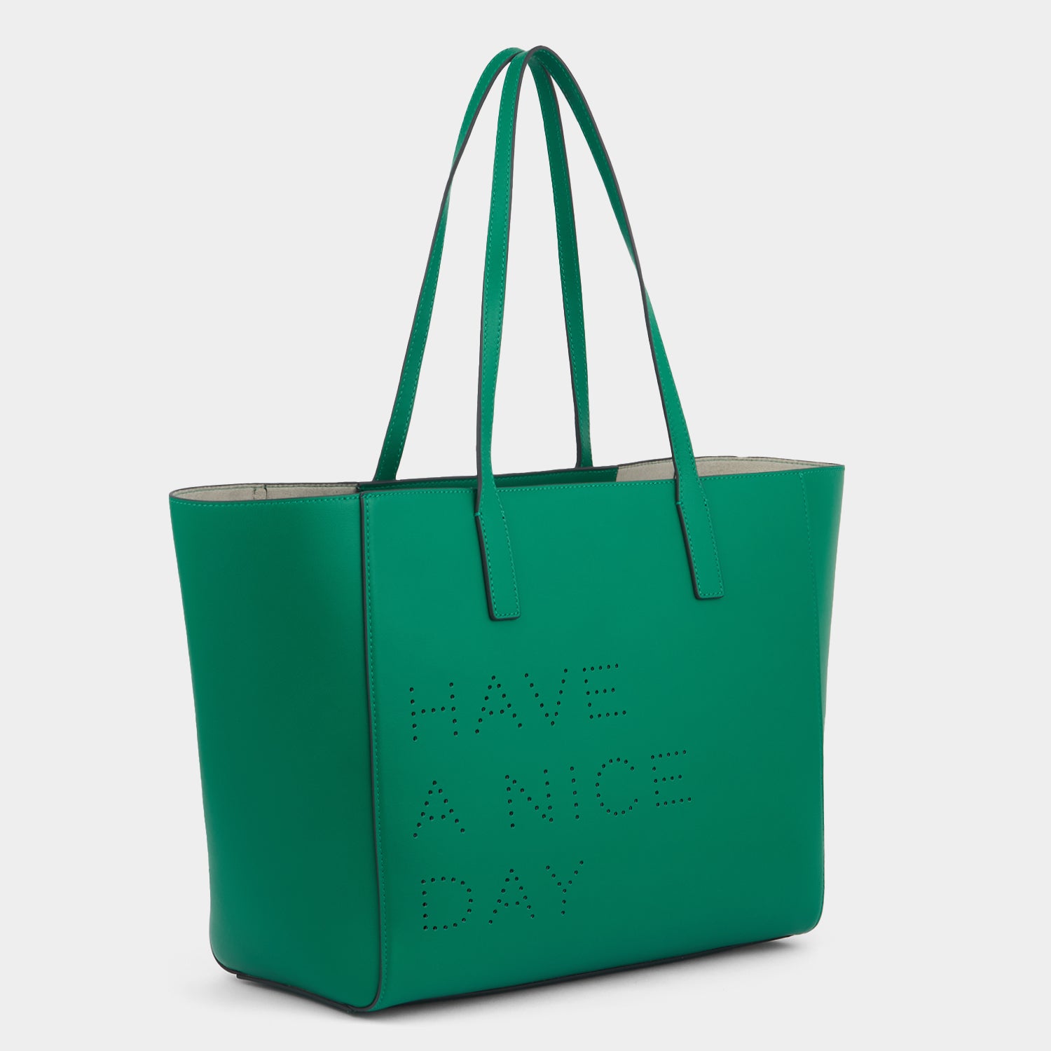 Have a Nice Day Ebury Tote -

          
            Smooth Leather in Emerald -
          

          Anya Hindmarch UK
