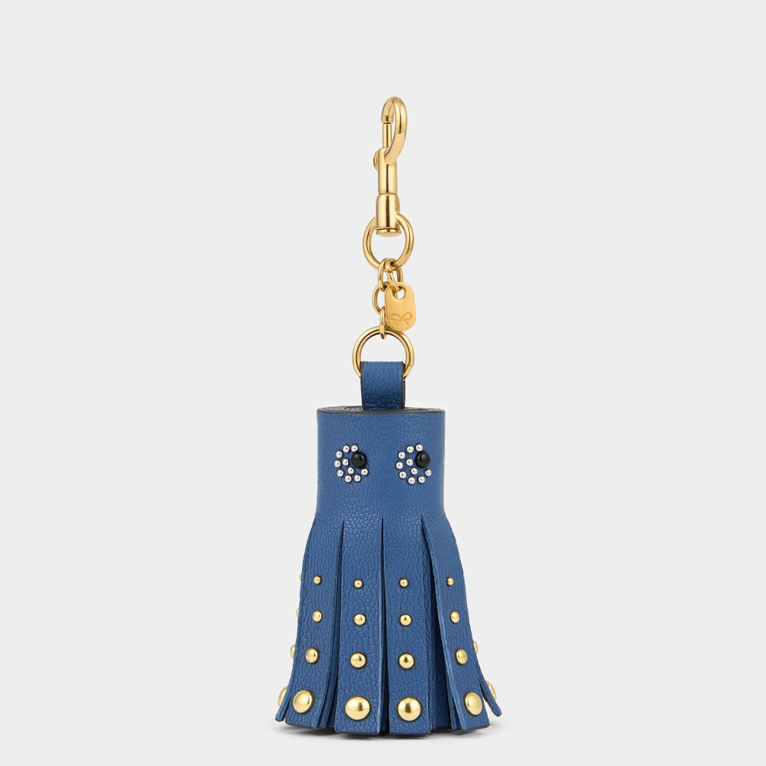 Eyes Studded Tassel Charm -

          
            Capra Leather in Periwinkle -
          

          Anya Hindmarch UK
