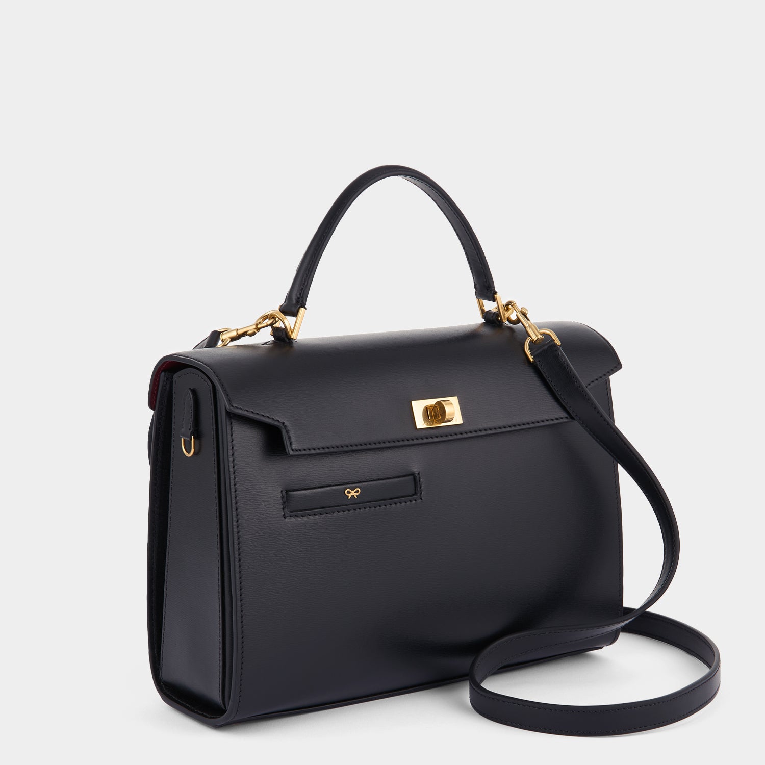 Mortimer Top Handle -

          
            Calf Leather in Black -
          

          Anya Hindmarch UK
