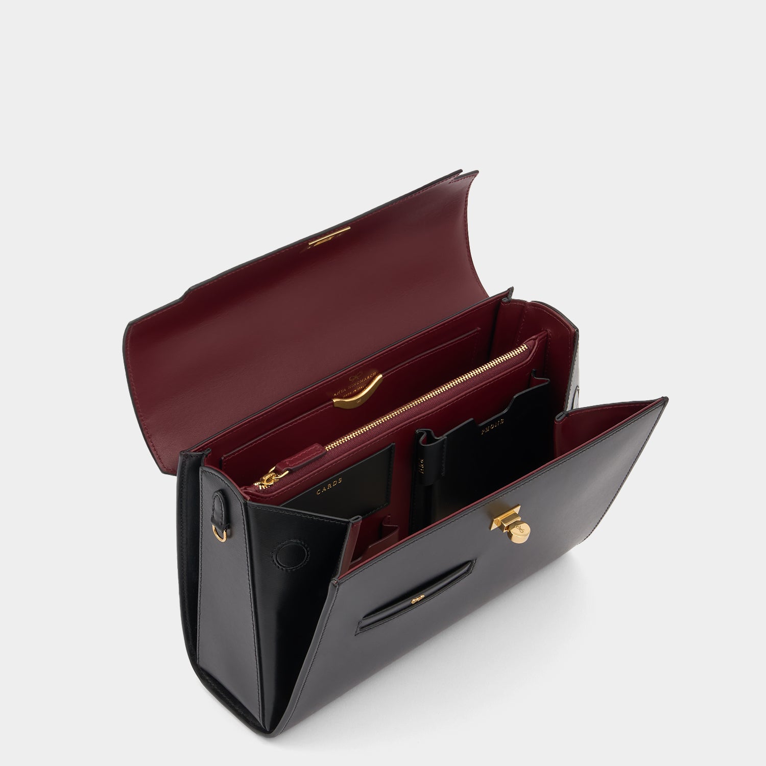 Mortimer Top Handle -

          
            Calf Leather in Black -
          

          Anya Hindmarch UK
