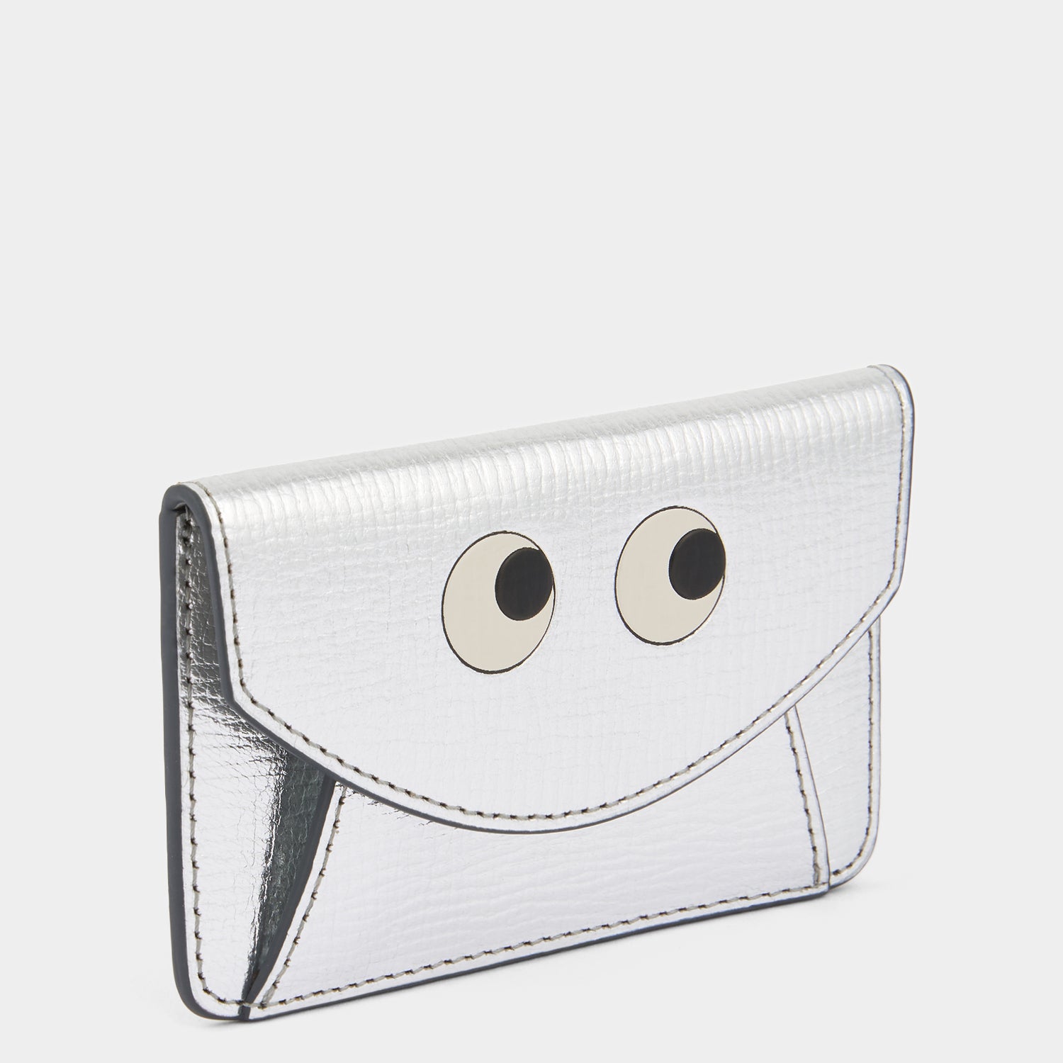 Eyes MagSafe Envelope Card Case -

          
            Capra Leather in Silver -
          

          Anya Hindmarch UK
