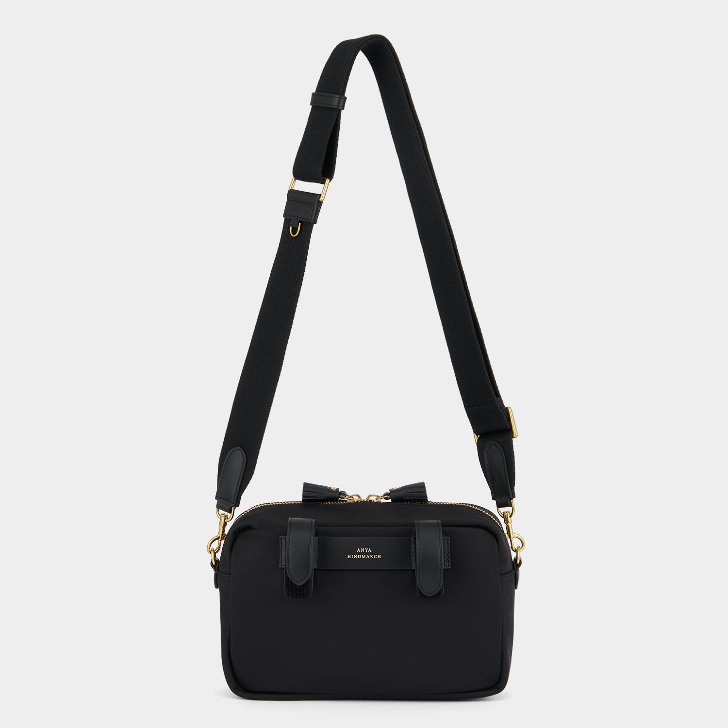 Eyes Handlebar Cross-body -

          
            Regenerated ECONYL® Nylon in Black -
          

          Anya Hindmarch UK
