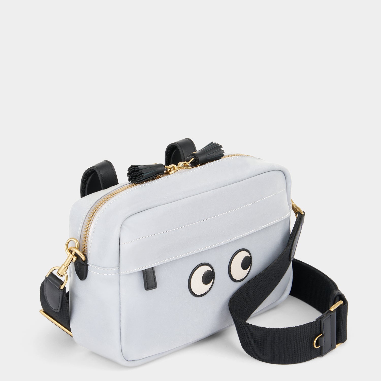 Eyes Handlebar Cross-body -

          
            Reflective Nylon in Silver -
          

          Anya Hindmarch UK
