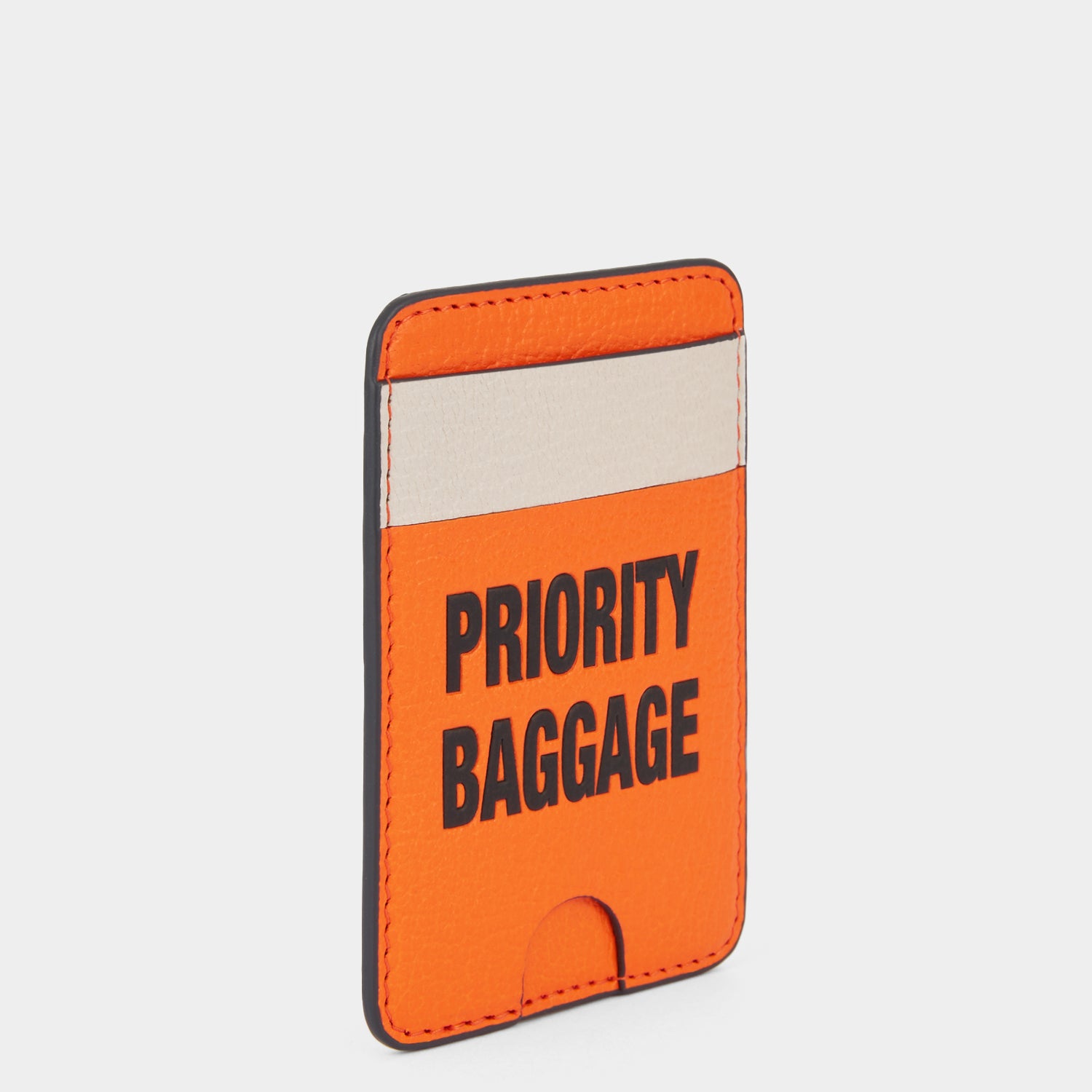 Priority Baggage MagSafe Card Case -

          
            Capra Leather in Bright Clementine Orange -
          

          Anya Hindmarch UK
